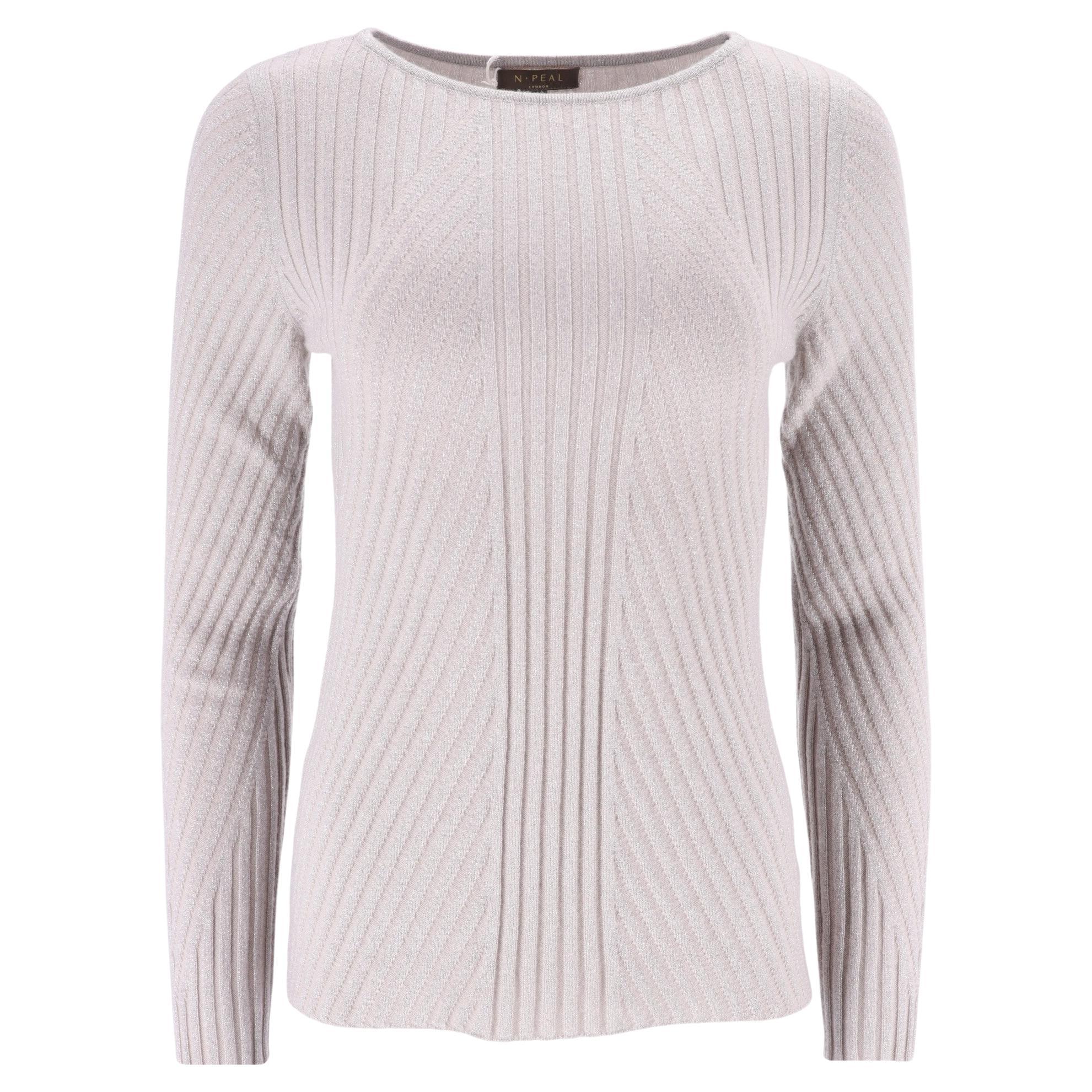 N. Peal Ribbed Cashmere Jumper For Sale