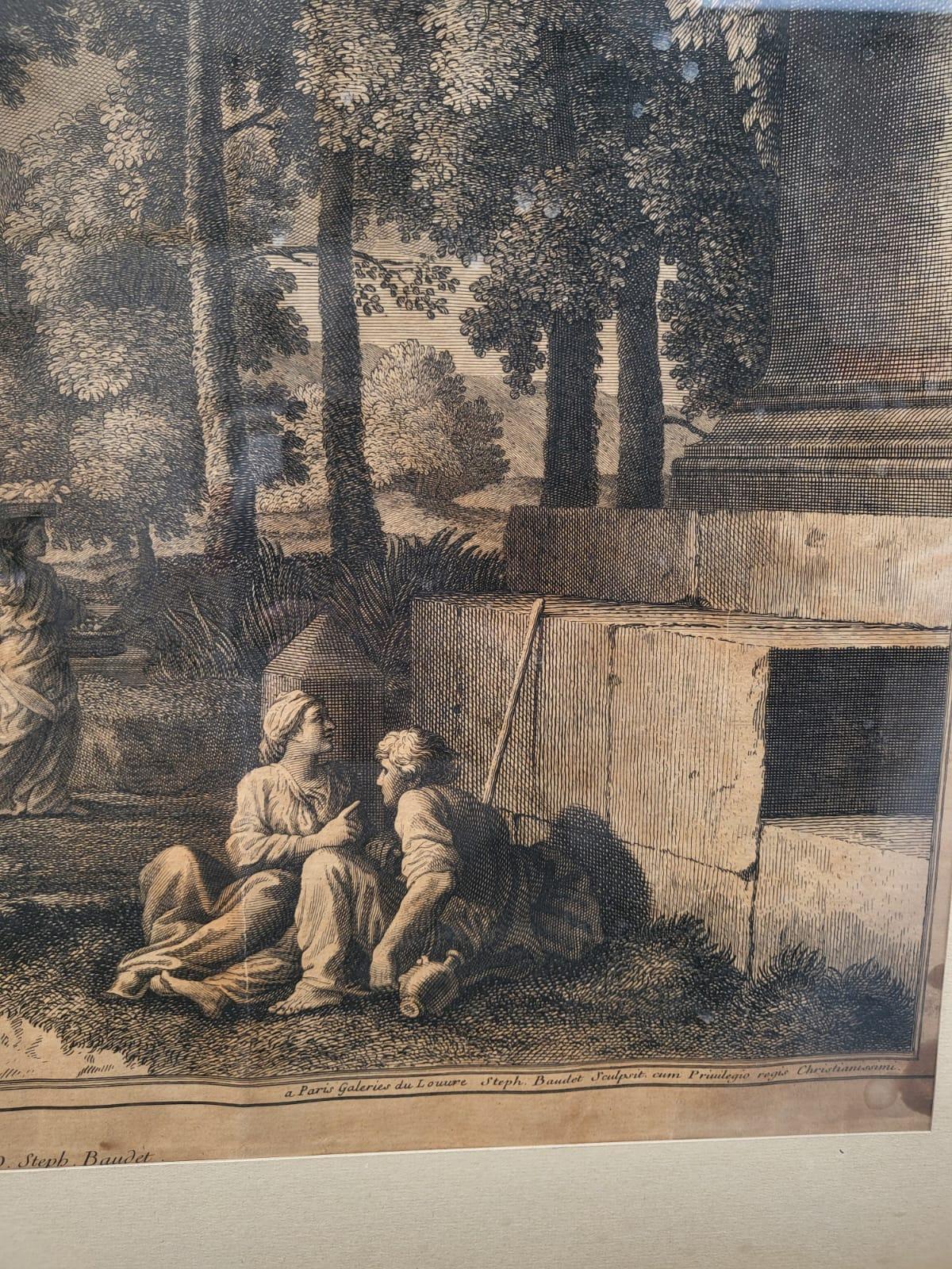 N Poussin And E Baudet, Suite Of 3 Framed Engravings, Late 18th Century Early 19 7