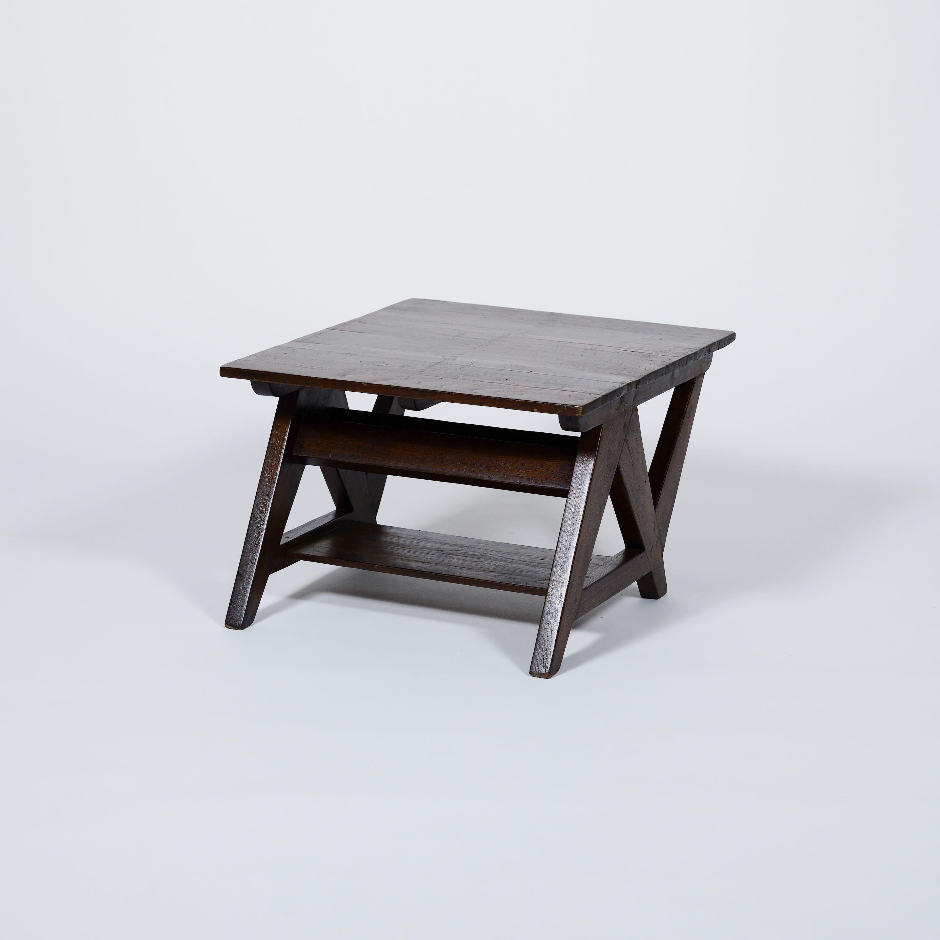 Indian N-Shape Coffee Table by Pierre Jeanneret for Chandigarh, India, Circa 1960 For Sale