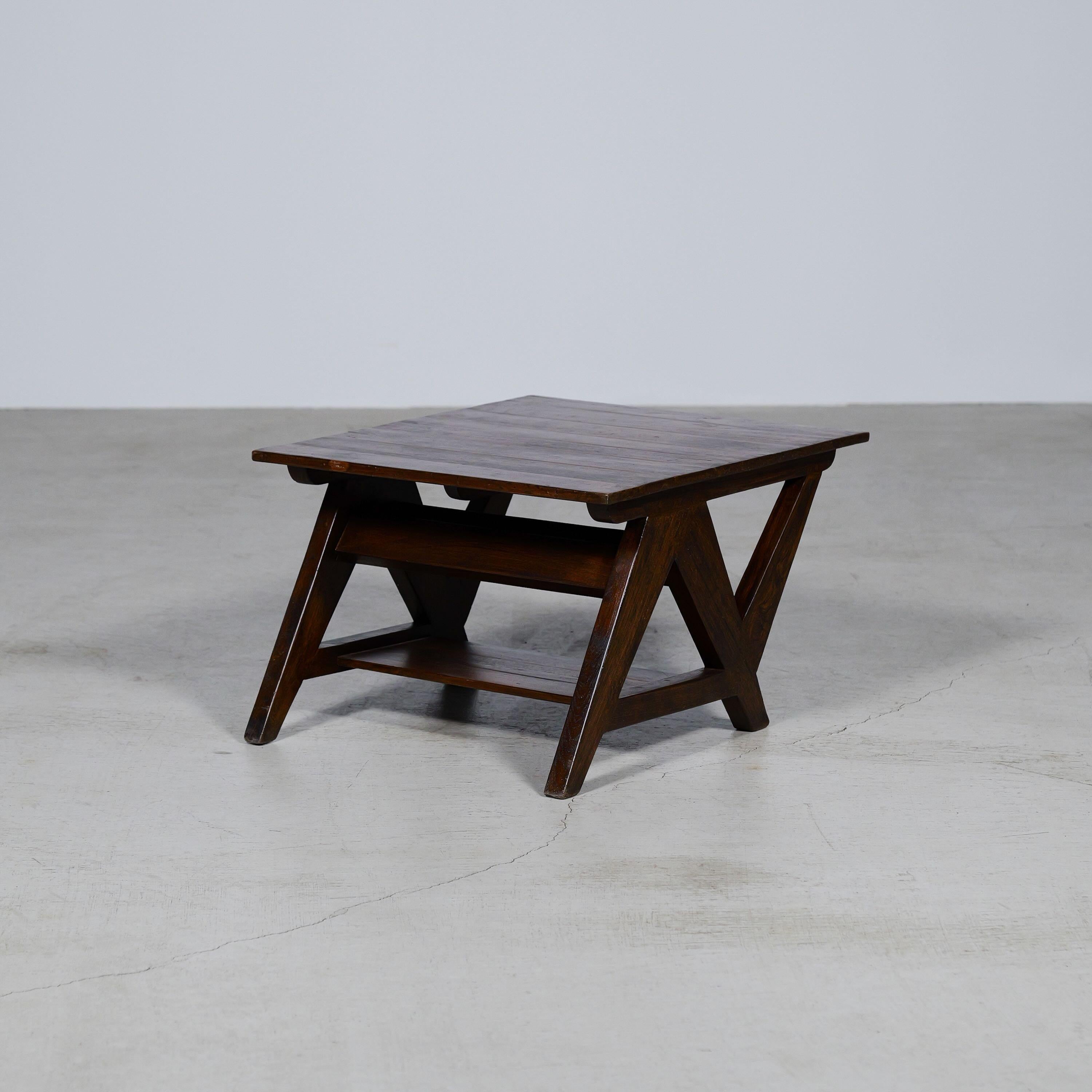 Indian N-Shape Coffee Table by Pierre Jeanneret for Chandigarh, India, Circa 1960 For Sale