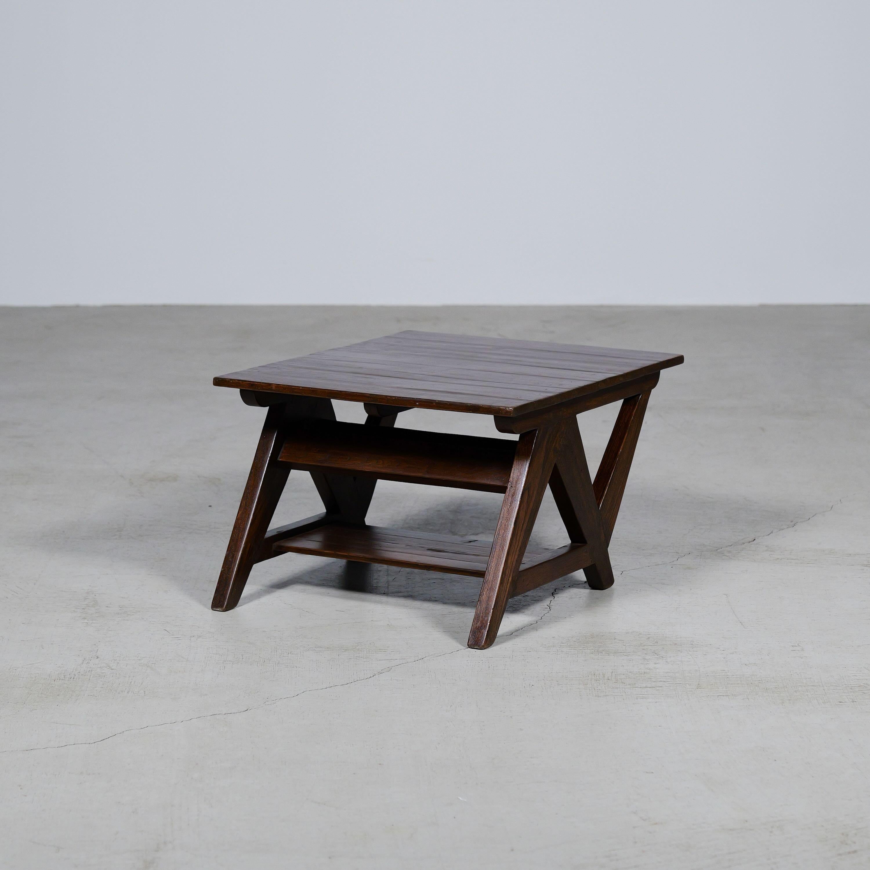 Indian N-Shape Coffee Table by Pierre Jeanneret for Chandigarh, India, Circa 1960 For Sale