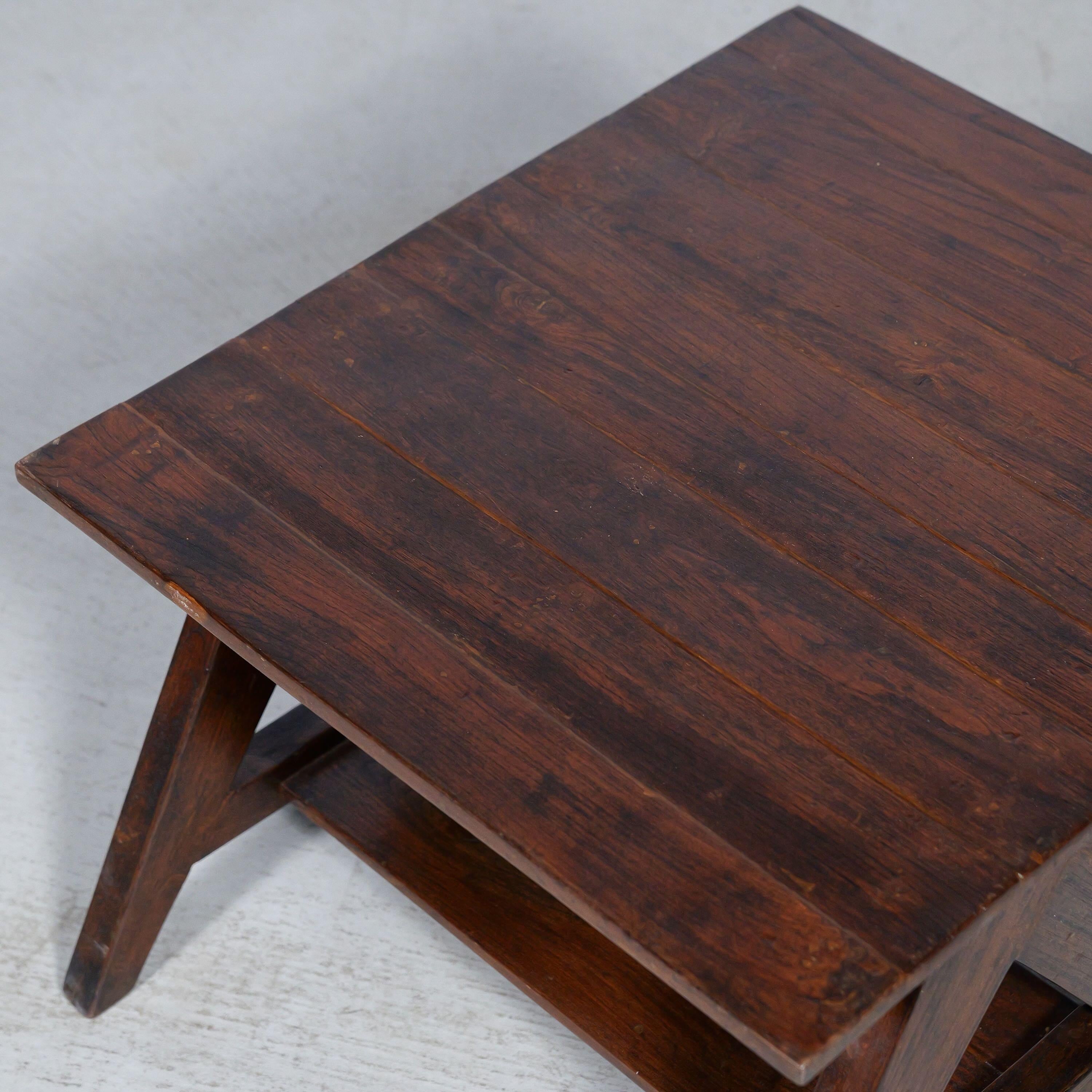 20th Century N-Shape Coffee Table by Pierre Jeanneret for Chandigarh, India, Circa 1960 For Sale