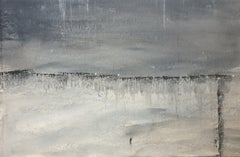 Première Abstraction, Color Field Acrylic on Paper, Signed, 50x60 cm