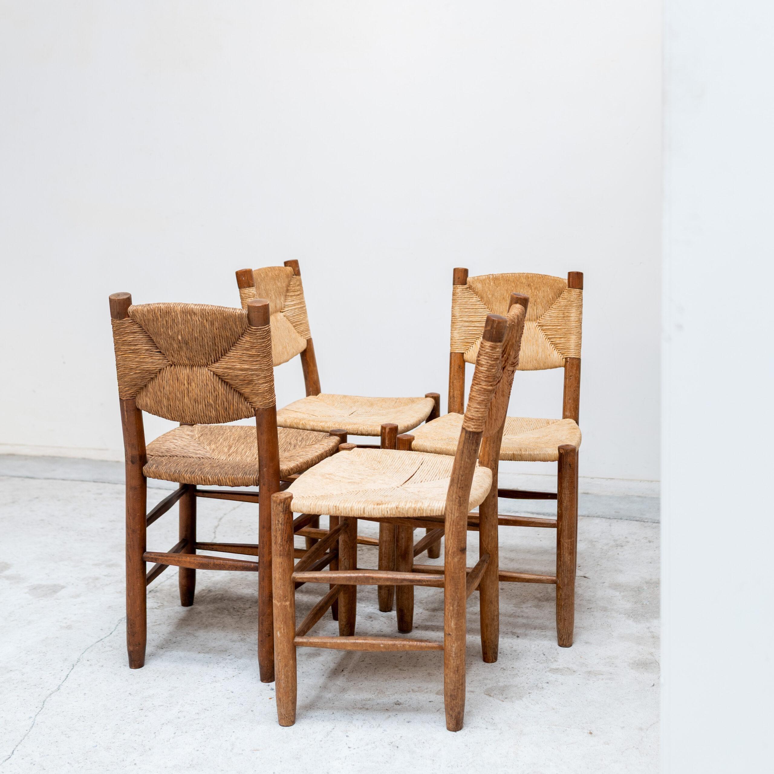 N°19 Chaises Bauche par Charlotte Perriand, lot de 4 Bon état - En vente à Tokyo, Tokyo