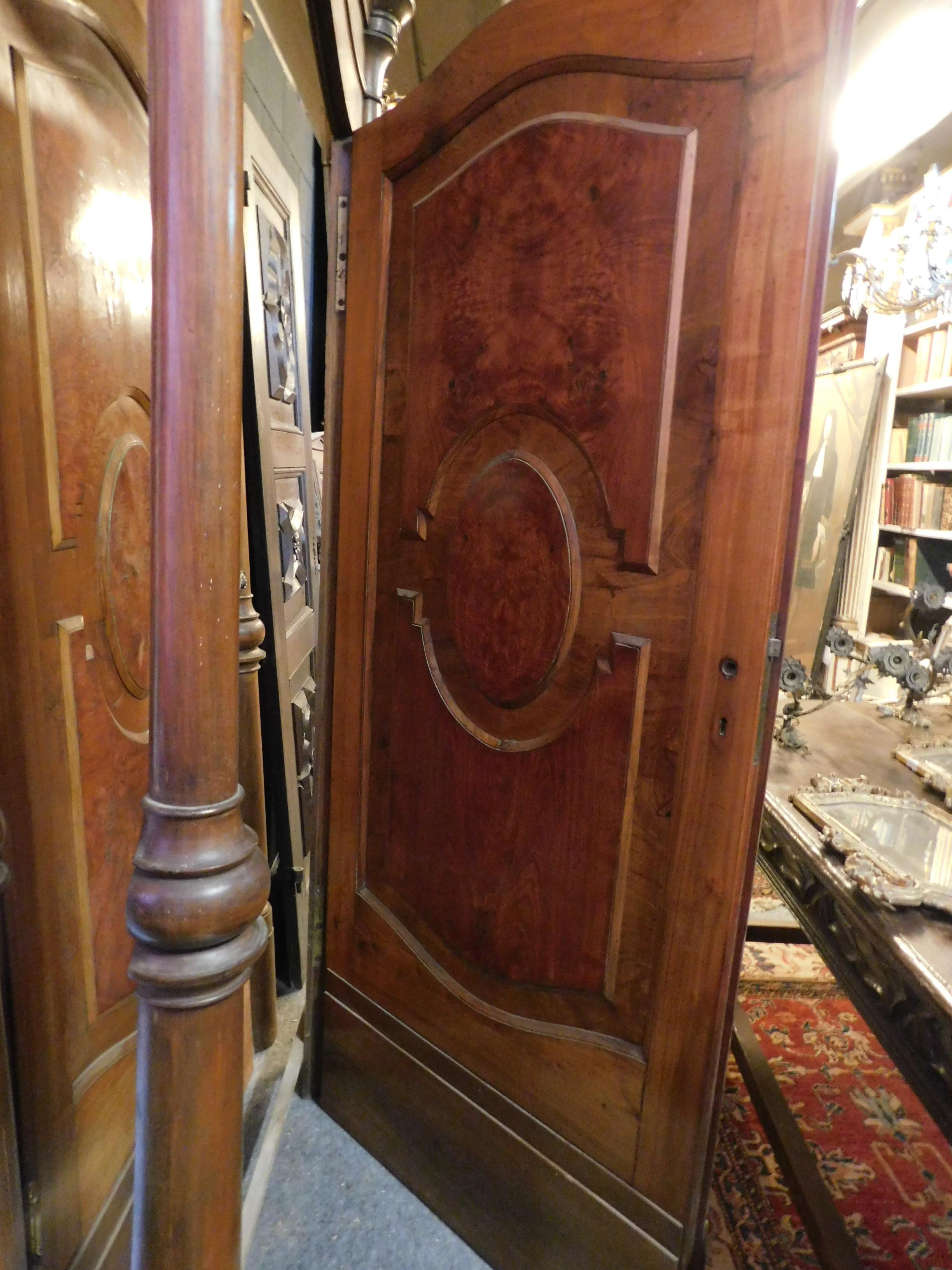 19th Century n.2 Ancient Identical Doors Inlaid with Different Woods, 1800 Milan, Italy For Sale