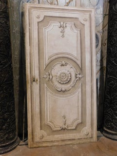 N.2 antique wooden doors, richly painted double-sided different theme, Italy