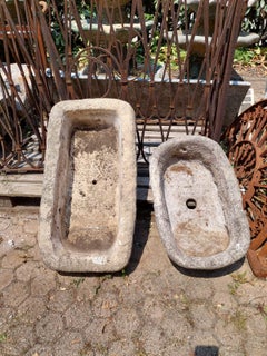 N.2 Basins, Stone Washbasins, for Fountains or Outdoor Sinks