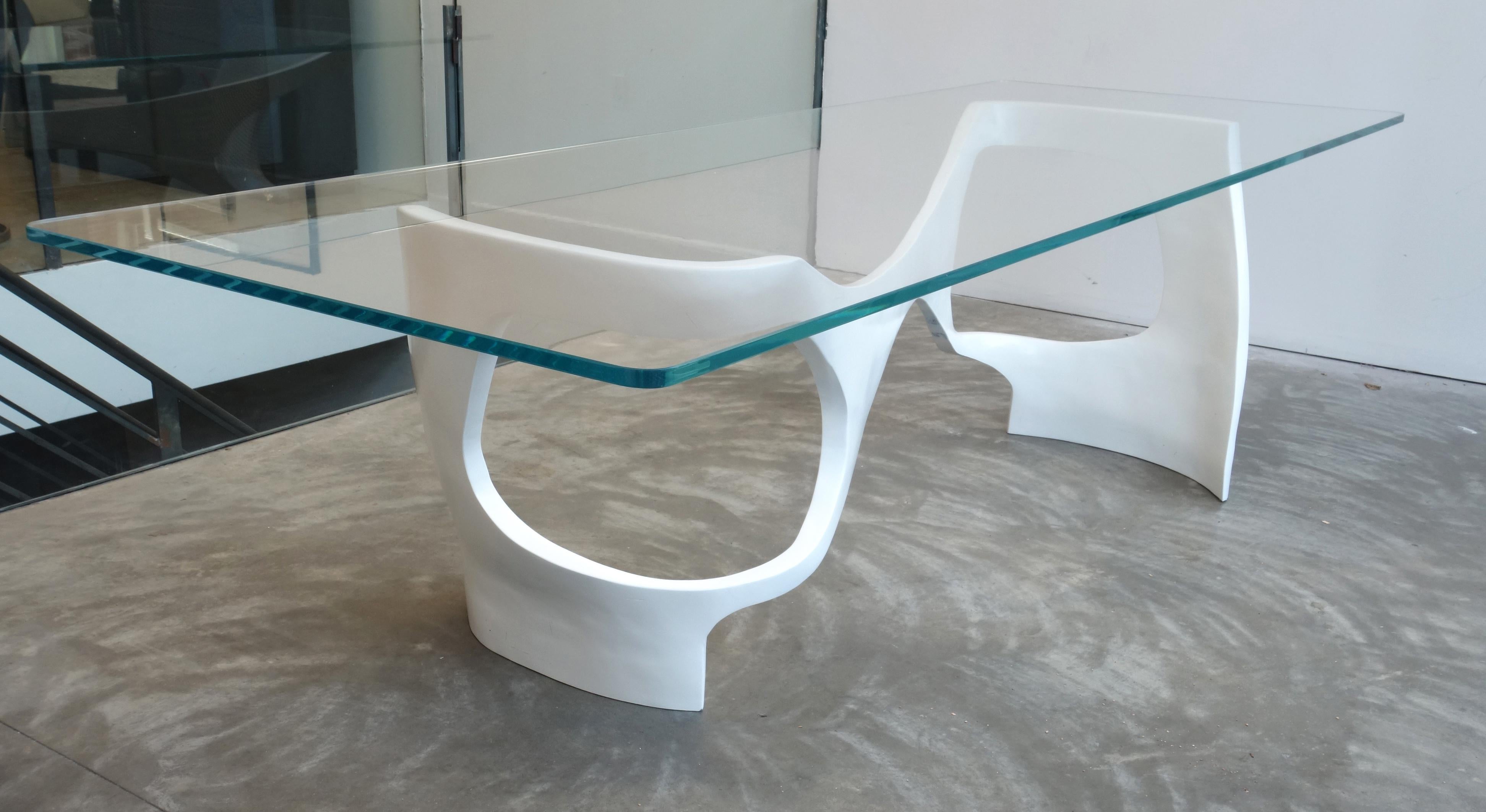 Glass N2 Dining Table by Aaron Scott For Sale