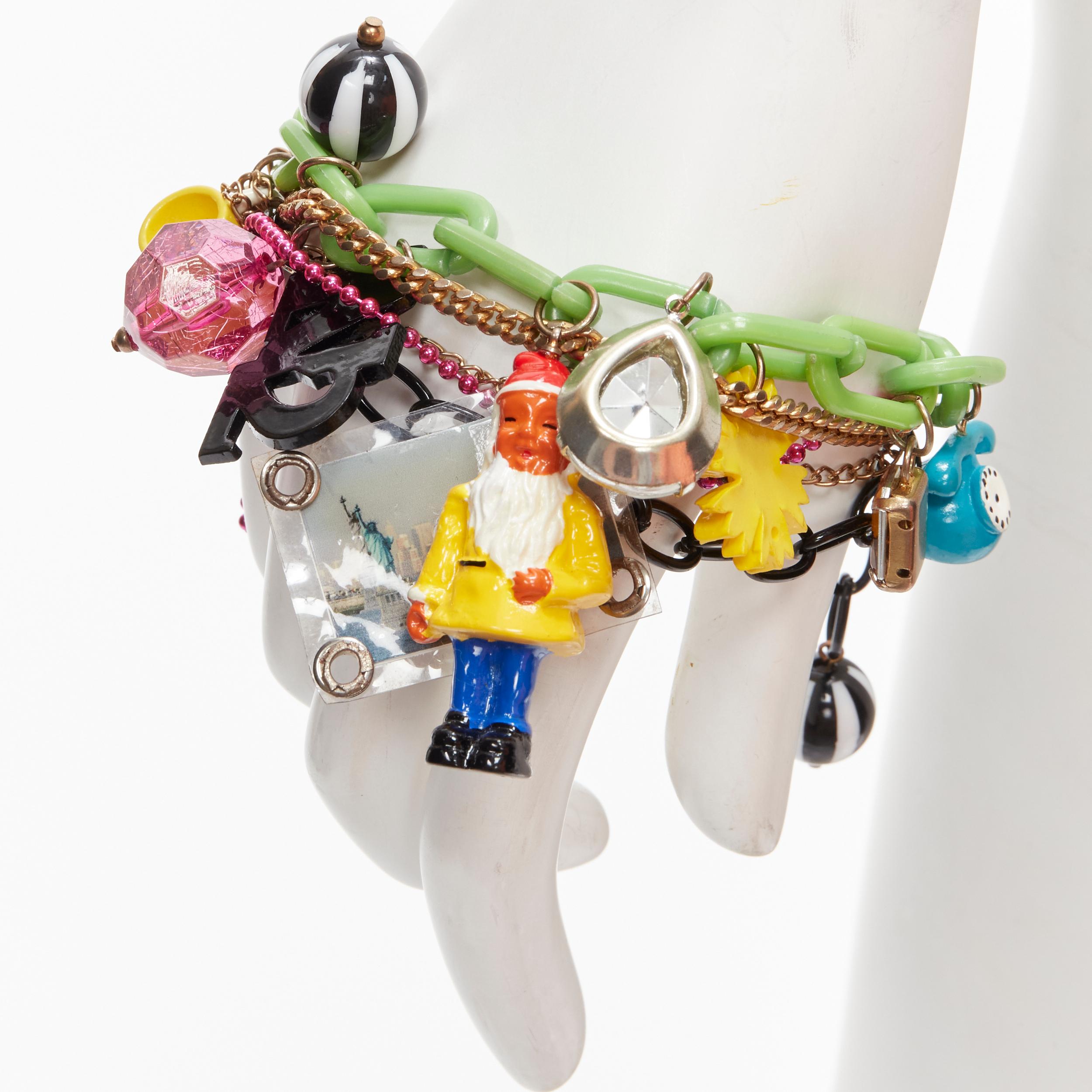Bracelet collier Harajuku à rubans gnomes colorés N2 LES NEREIDES en vente 7