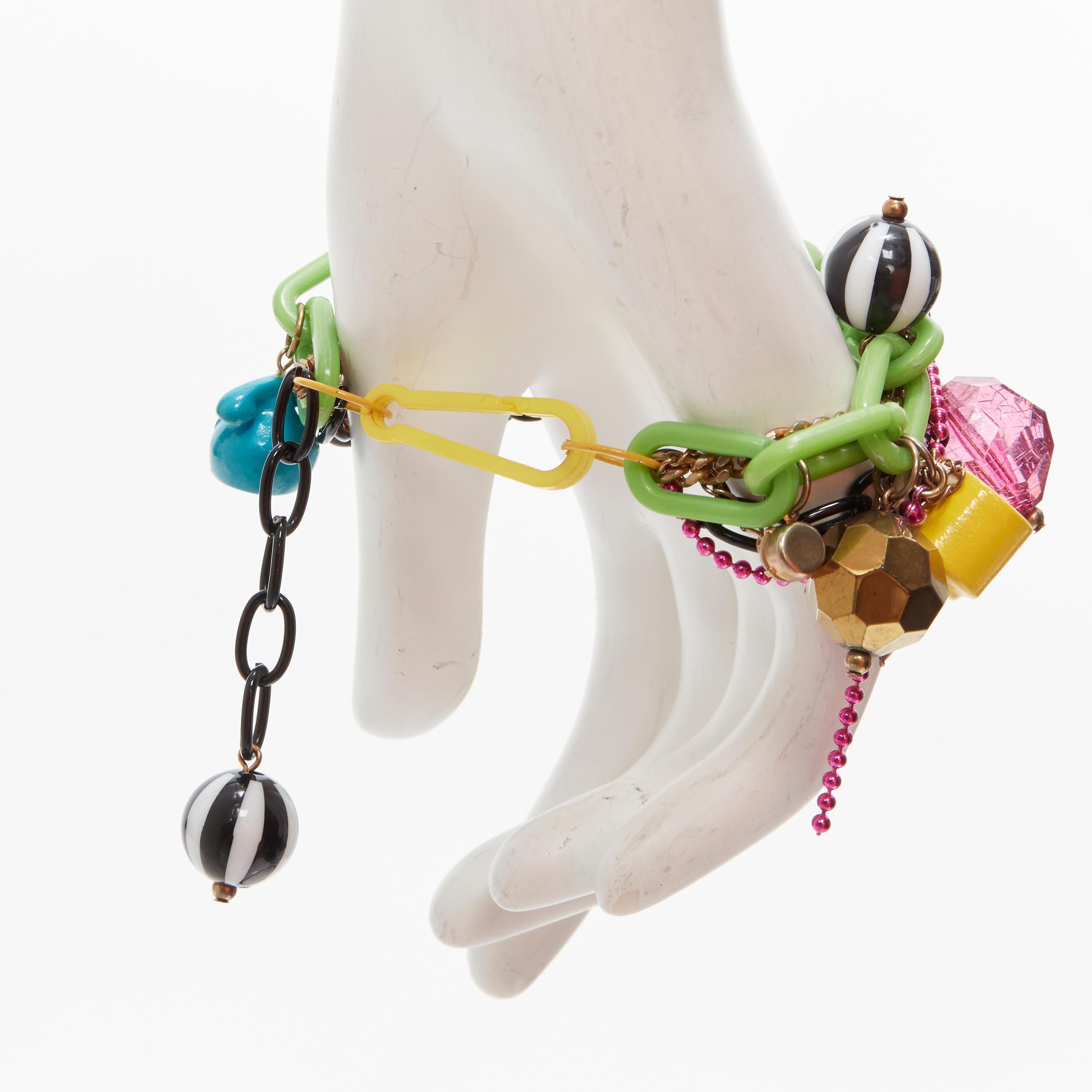 Bracelet collier Harajuku à rubans gnomes colorés N2 LES NEREIDES en vente 8
