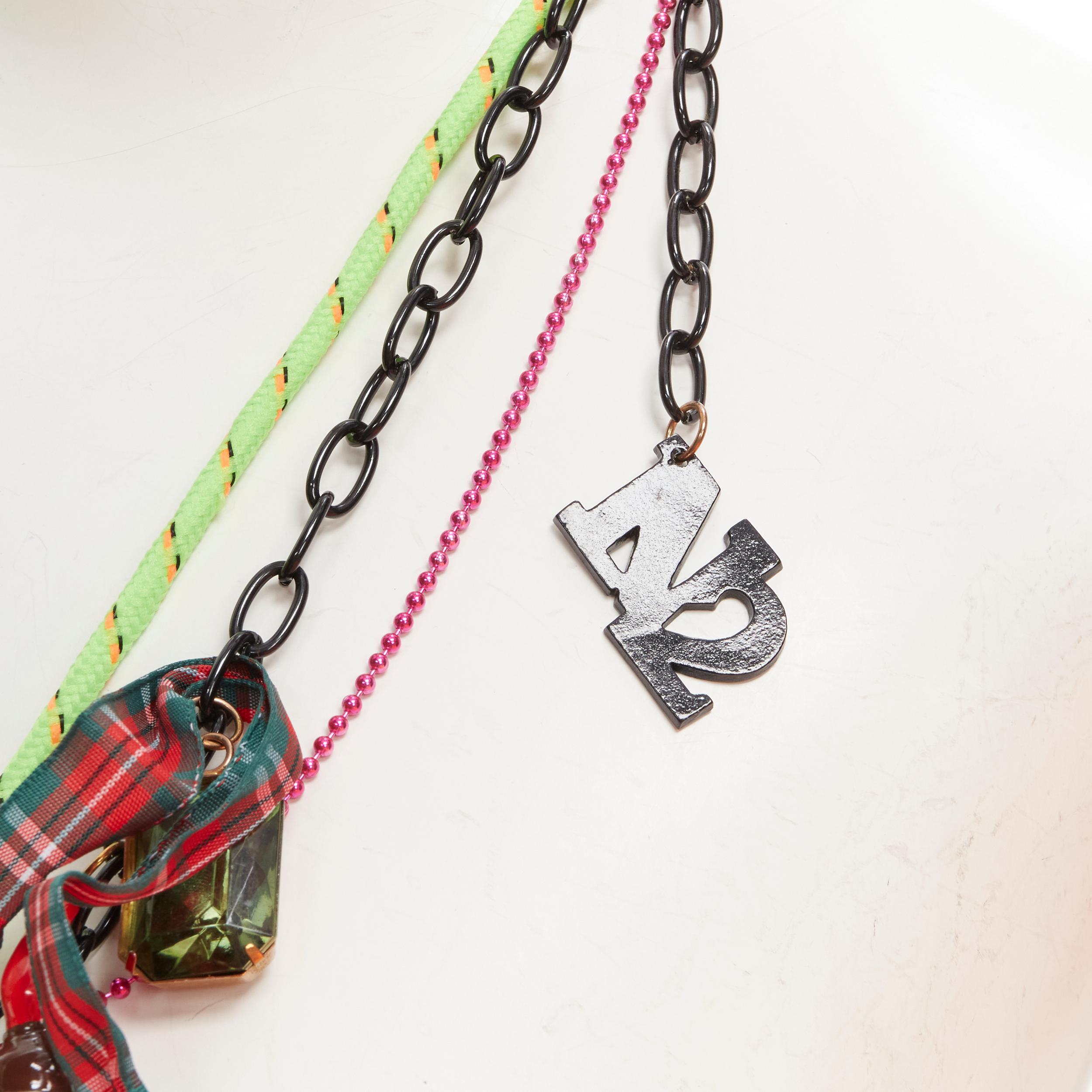 N2 LES NEREIDES colorful gnomes plaid ribbons Harajuku necklace bracelet For Sale 5