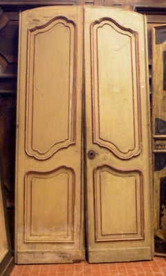 n.2 Wood Double Doors Red and Beige Lacquered,  Italy