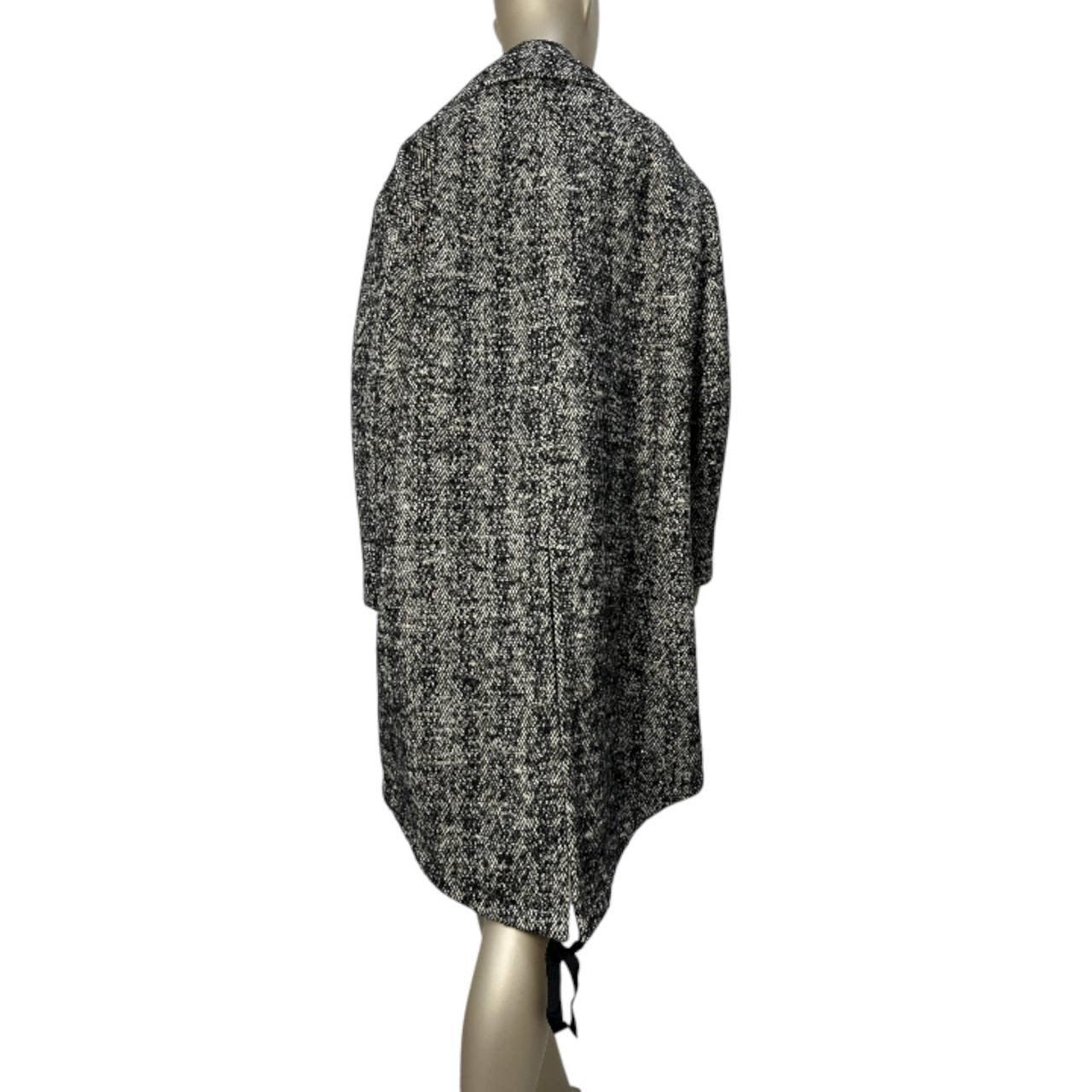 Nero N°21 Cappotto in tweed di alpaca bianco e nero - Taglia 40 in vendita