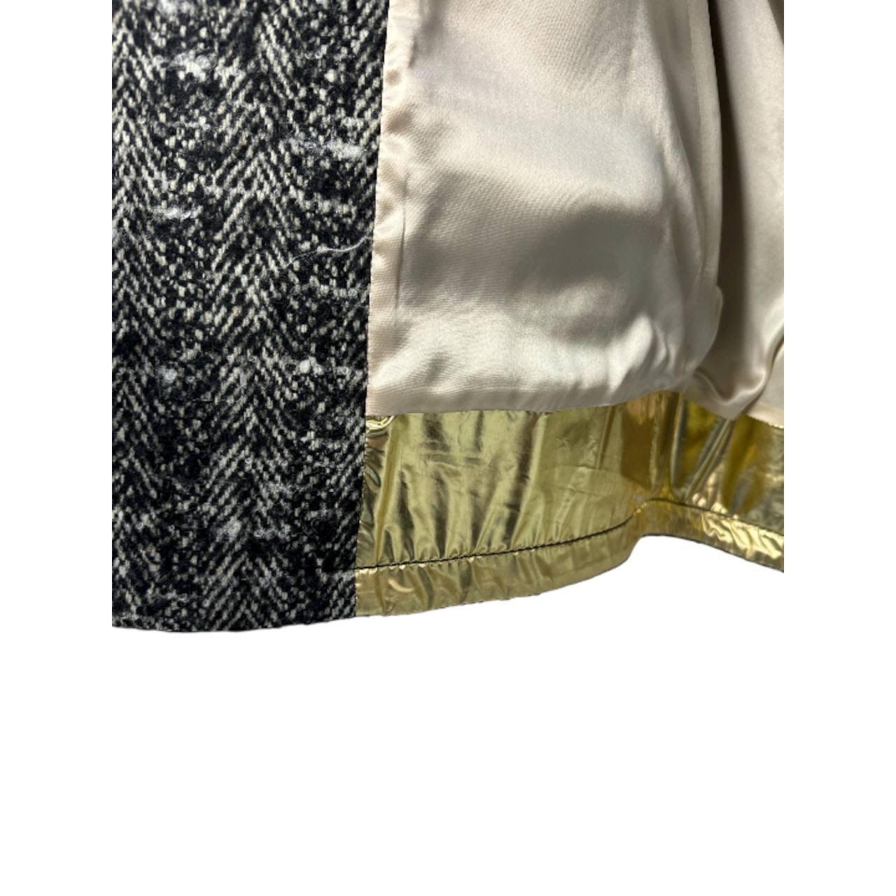 Donna N°21 Cappotto in tweed di alpaca bianco e nero - Taglia 40 in vendita