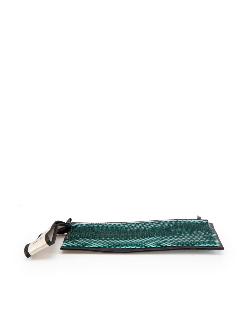 N°21 Blue & Green Sequin Clutch In Excellent Condition For Sale In London, GB