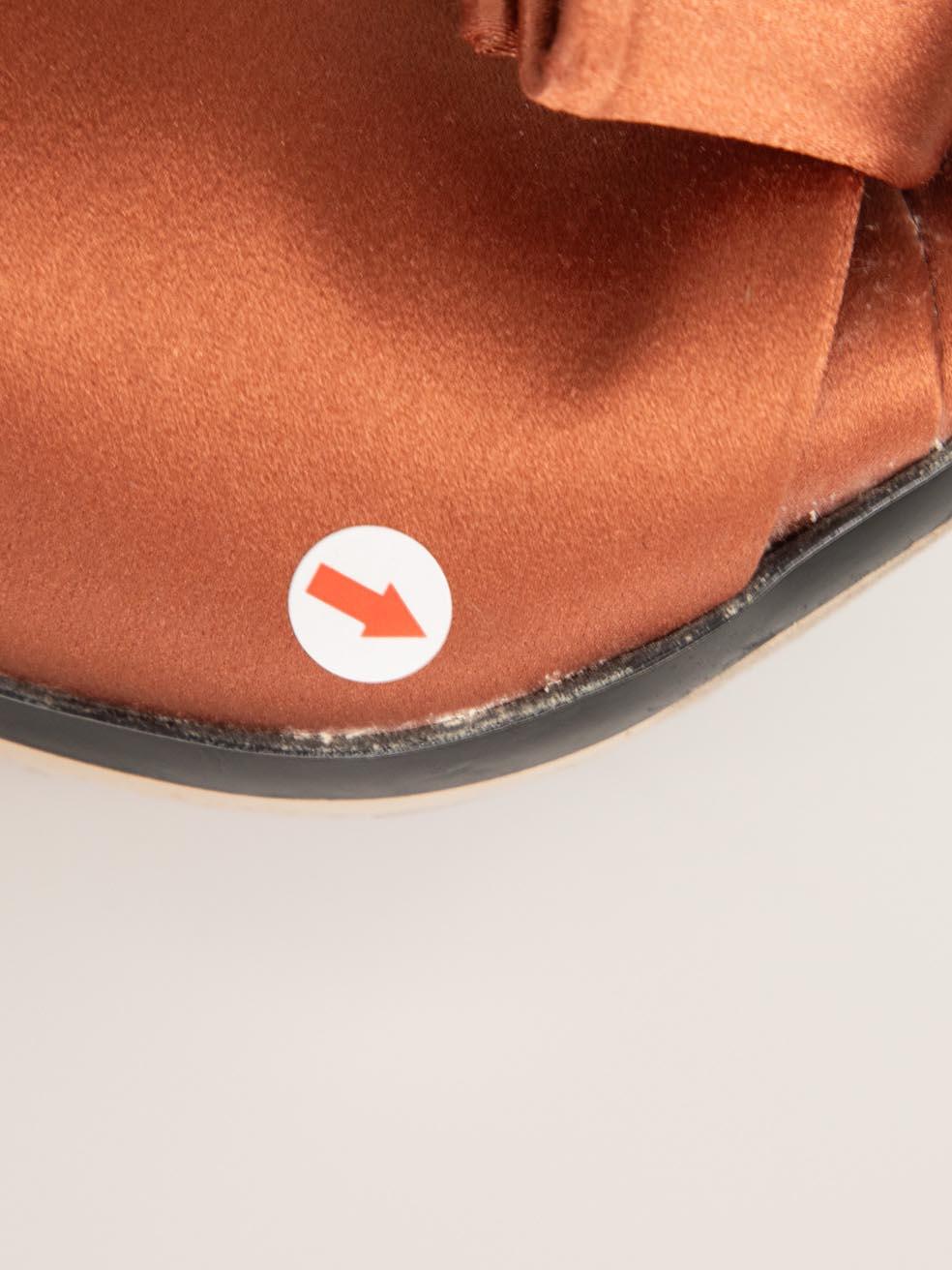 N°21 Braun Plissee-Pantoletten Größe IT 37 im Angebot 4