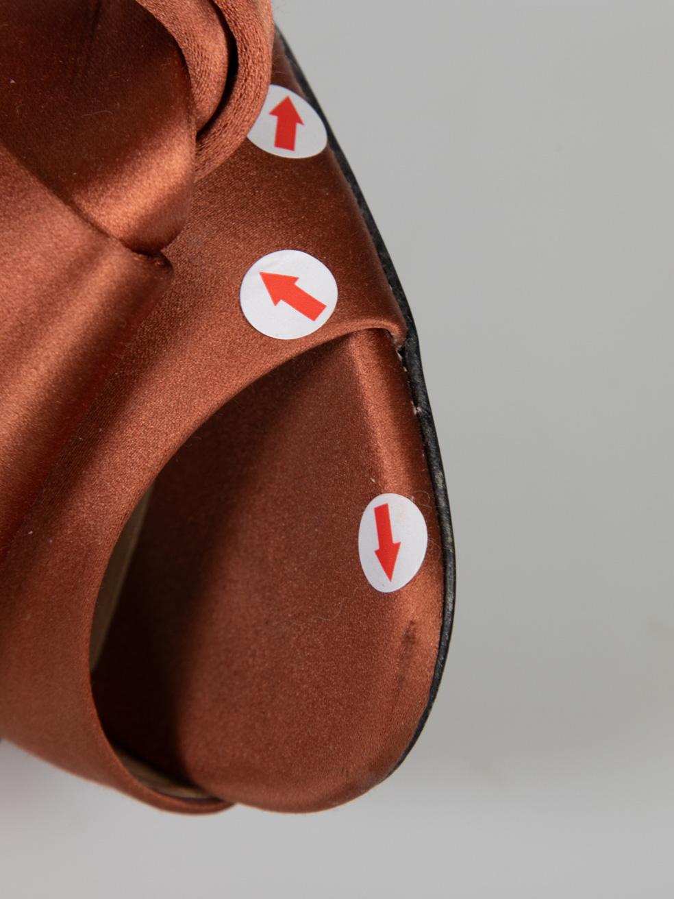 N°21 Braun Plissee-Pantoletten Größe IT 37 im Angebot 5