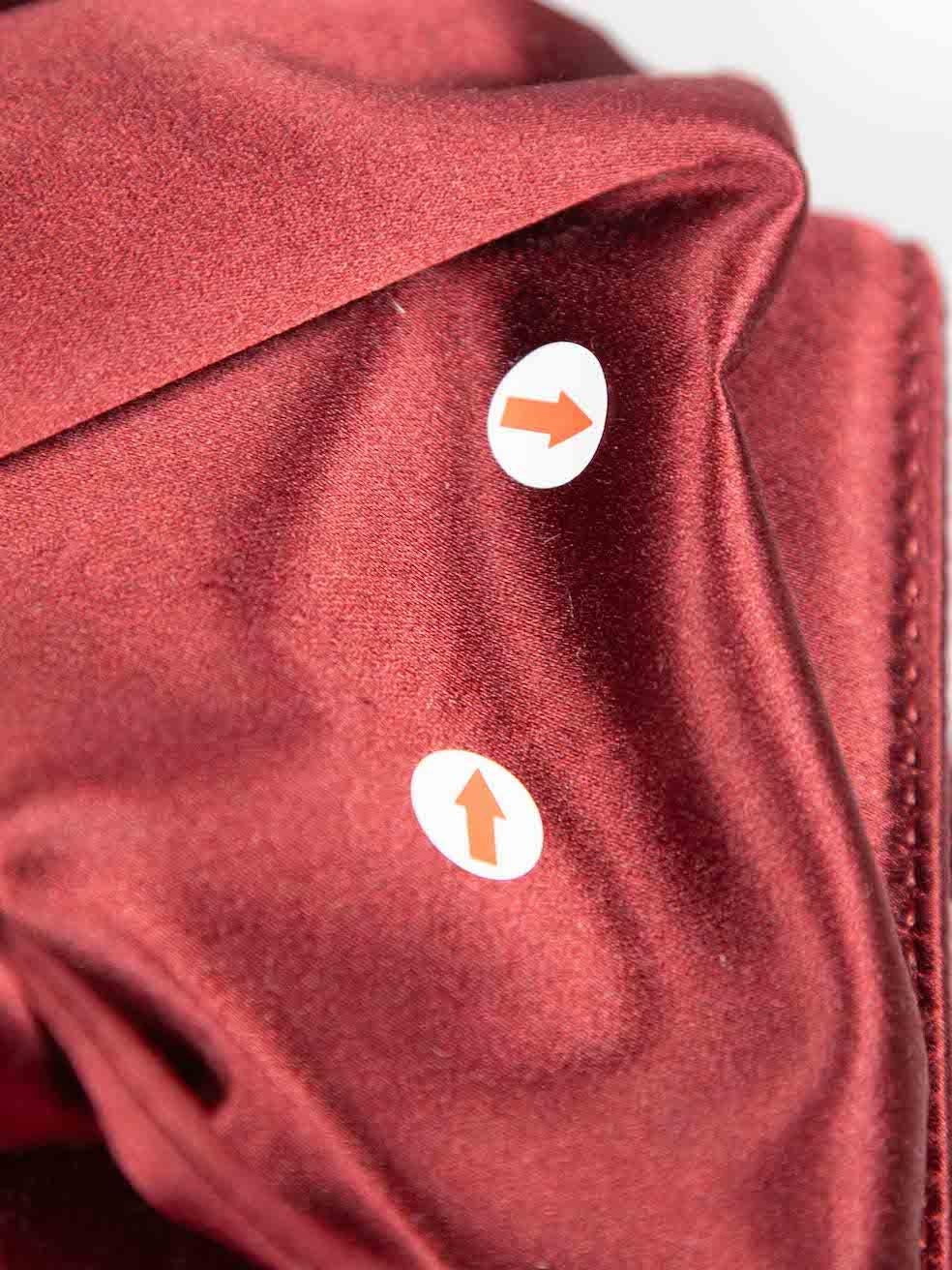 N°21 Burgundy Satin Knot Detail Chain Bag 1