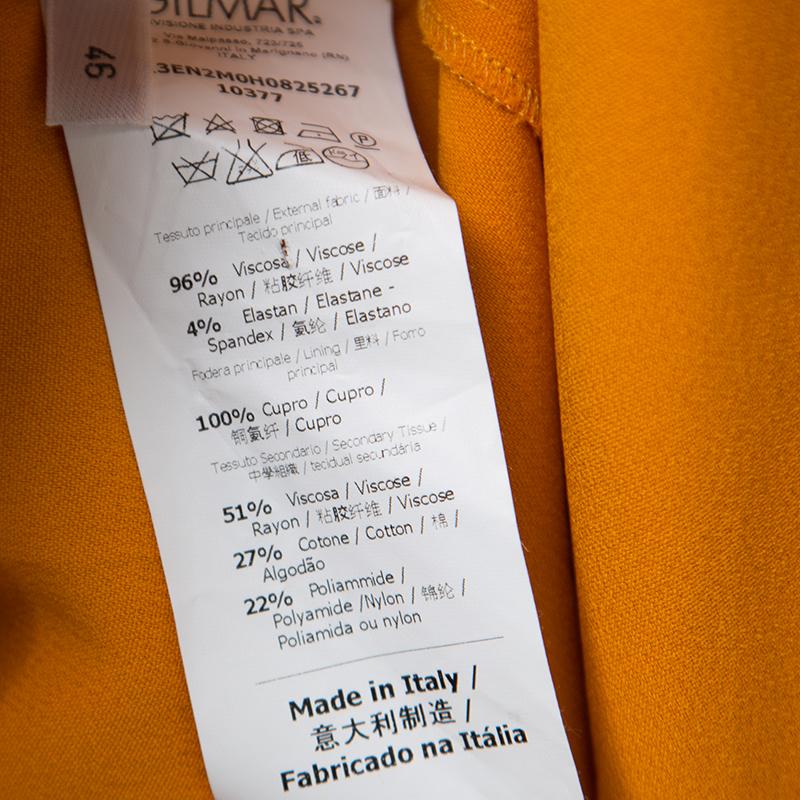 N21 Mustard Yellow Asymmetric Pleat Detail Lace Trim Maxi Dress L 1