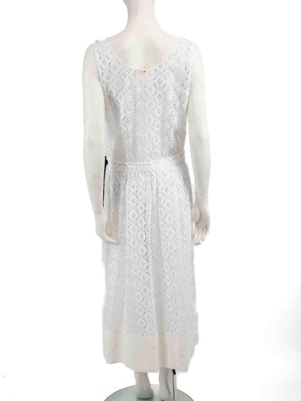 N°21 White Lace Midi Dress Size XL In Good Condition For Sale In London, GB