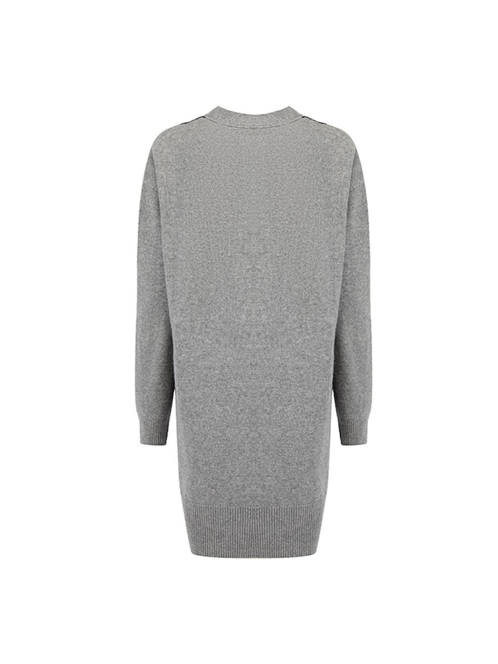 N°21 Women's Grey Lace Trim Cardigan In Excellent Condition For Sale In London, GB