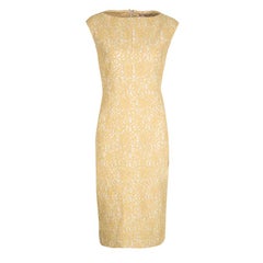 N21 Yellow Lace Sleeveless Midi Sheath Dress M