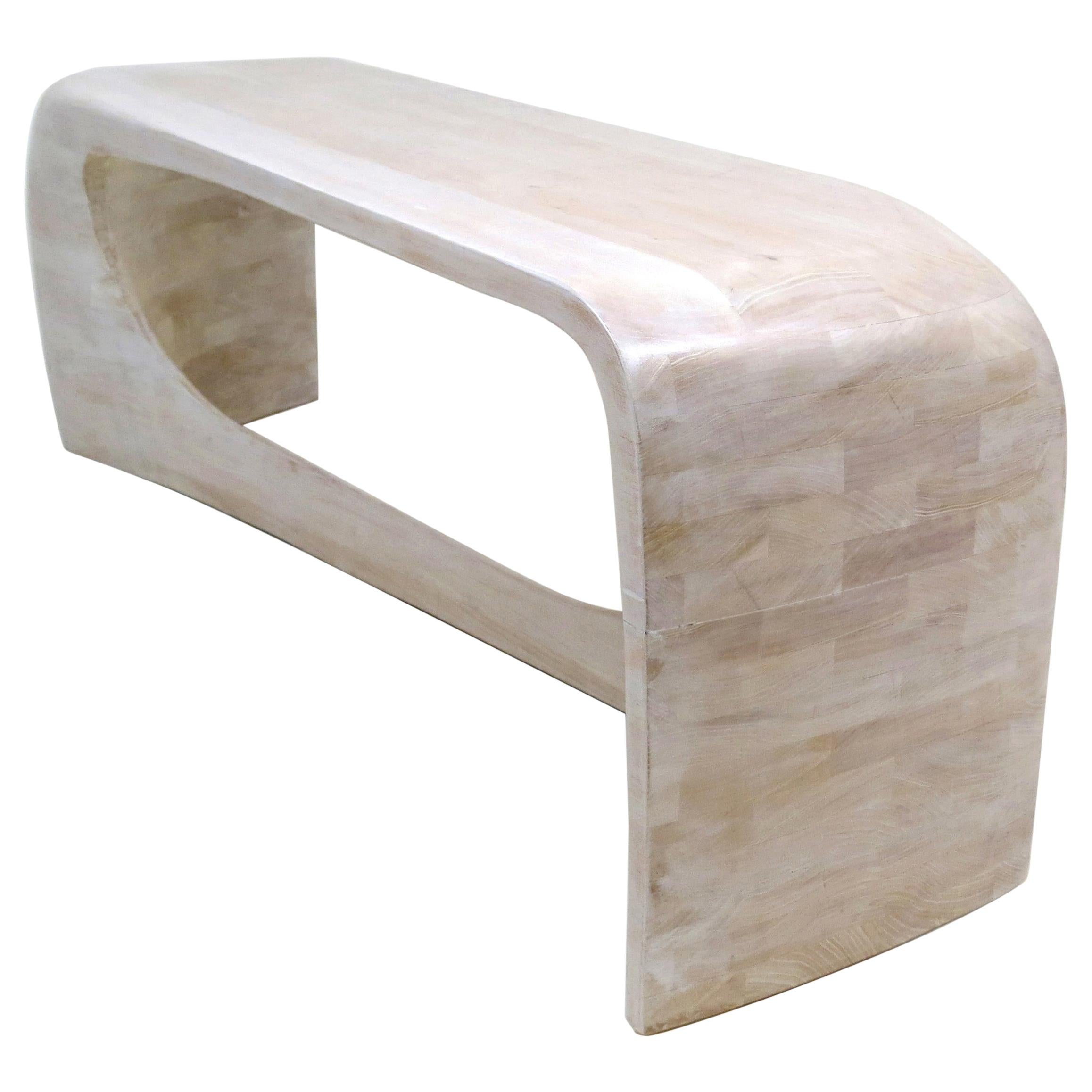 N2V Bench Hand Carved in Bleached Cherry
