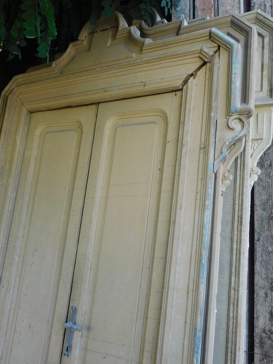 italien N.3 Portes doubles intérieures laquées avec cadre sculpté, 19ème siècle, Italie en vente