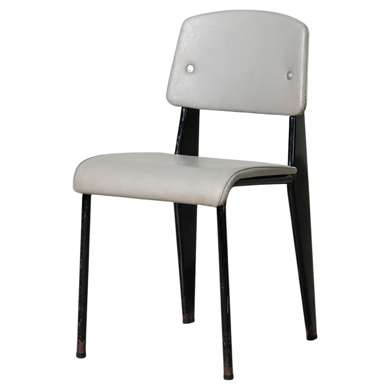 n°306 Standard Chair 'Concrete Gray' by Jean Prouve, France, Circa 1952