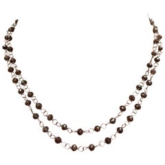 N3431 Collana Paradizia con diamanti marrone cioccolato da 60 carati