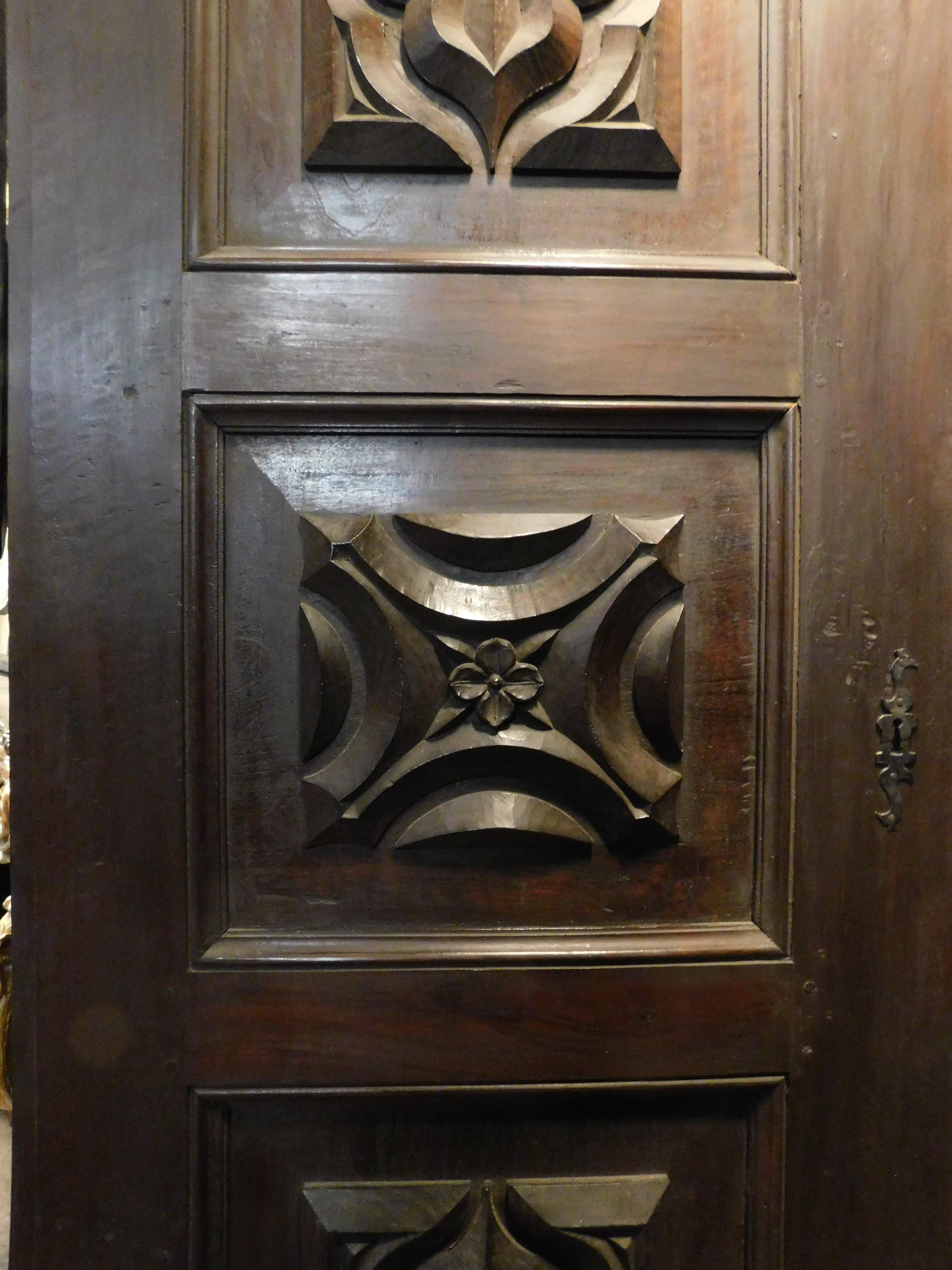 18th Century and Earlier N.4 atique walnut doors, richly hand-carved, Italy For Sale