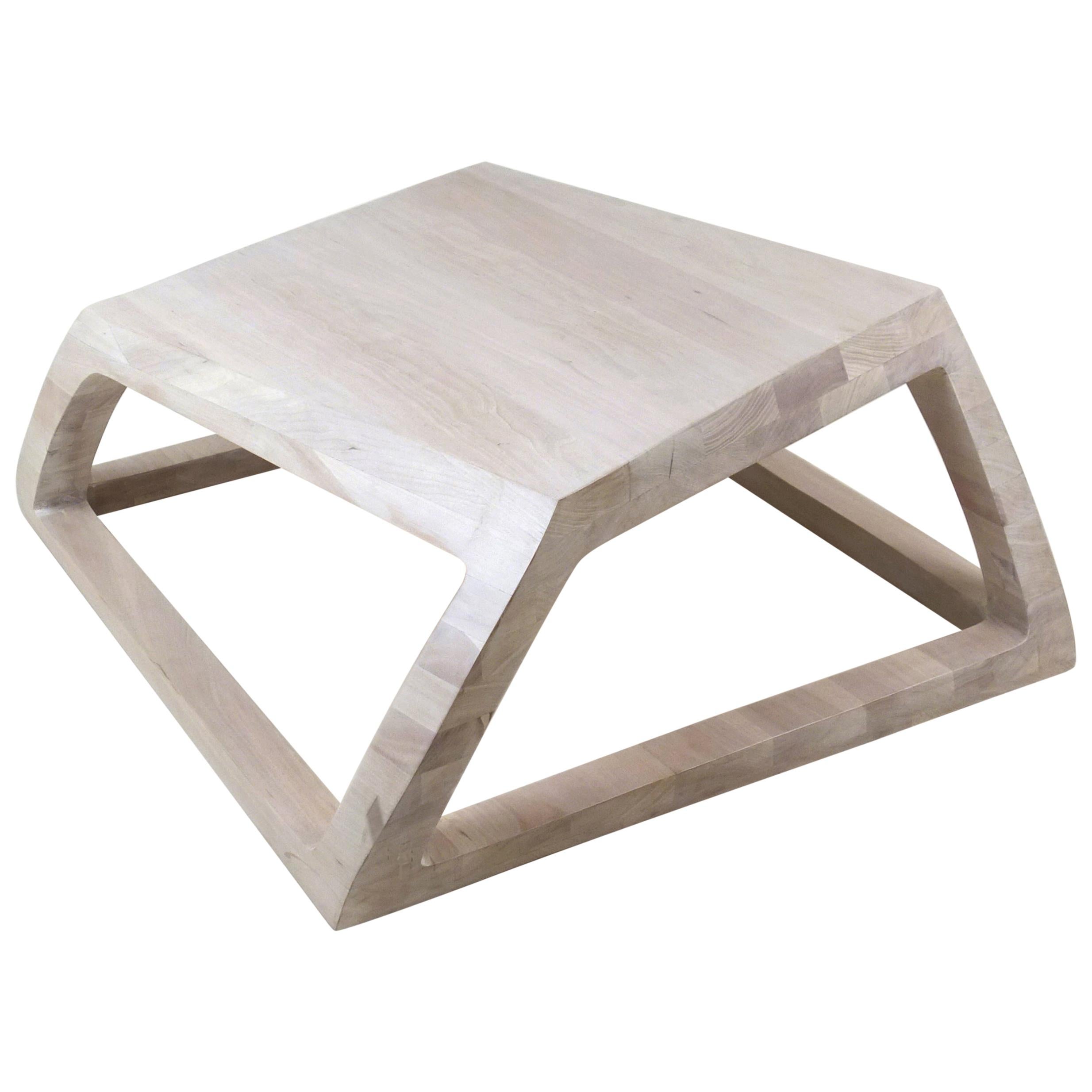 Table basse N4 en cerisier blanchi