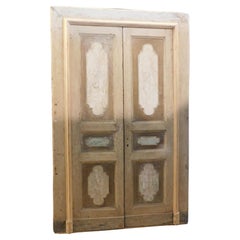 n.4 internal double antiques doors, lacquered with original frame, Italy
