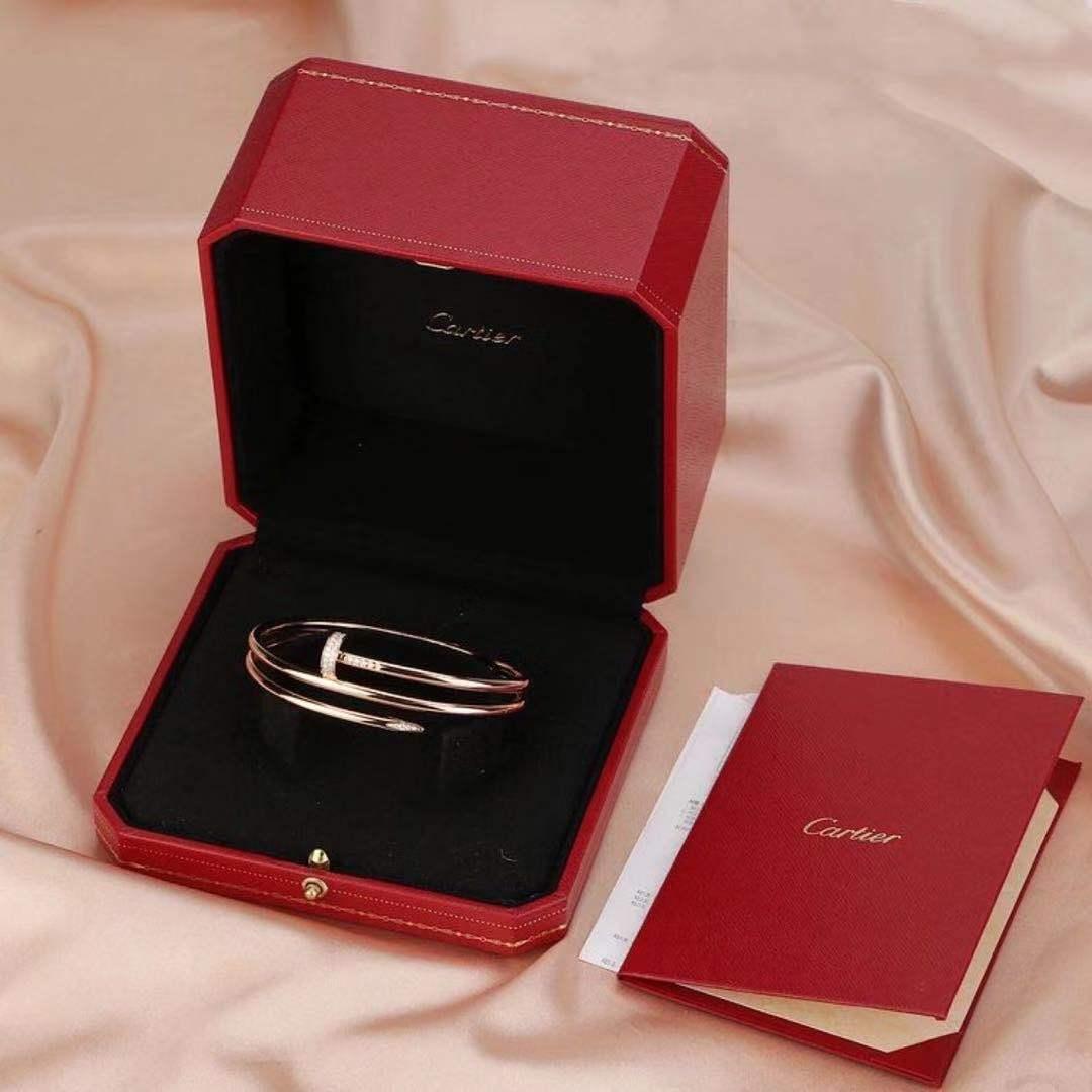 N6708400 Cartier Juste Un Clou Diamond Bracelet Rose Gold Size 19 2