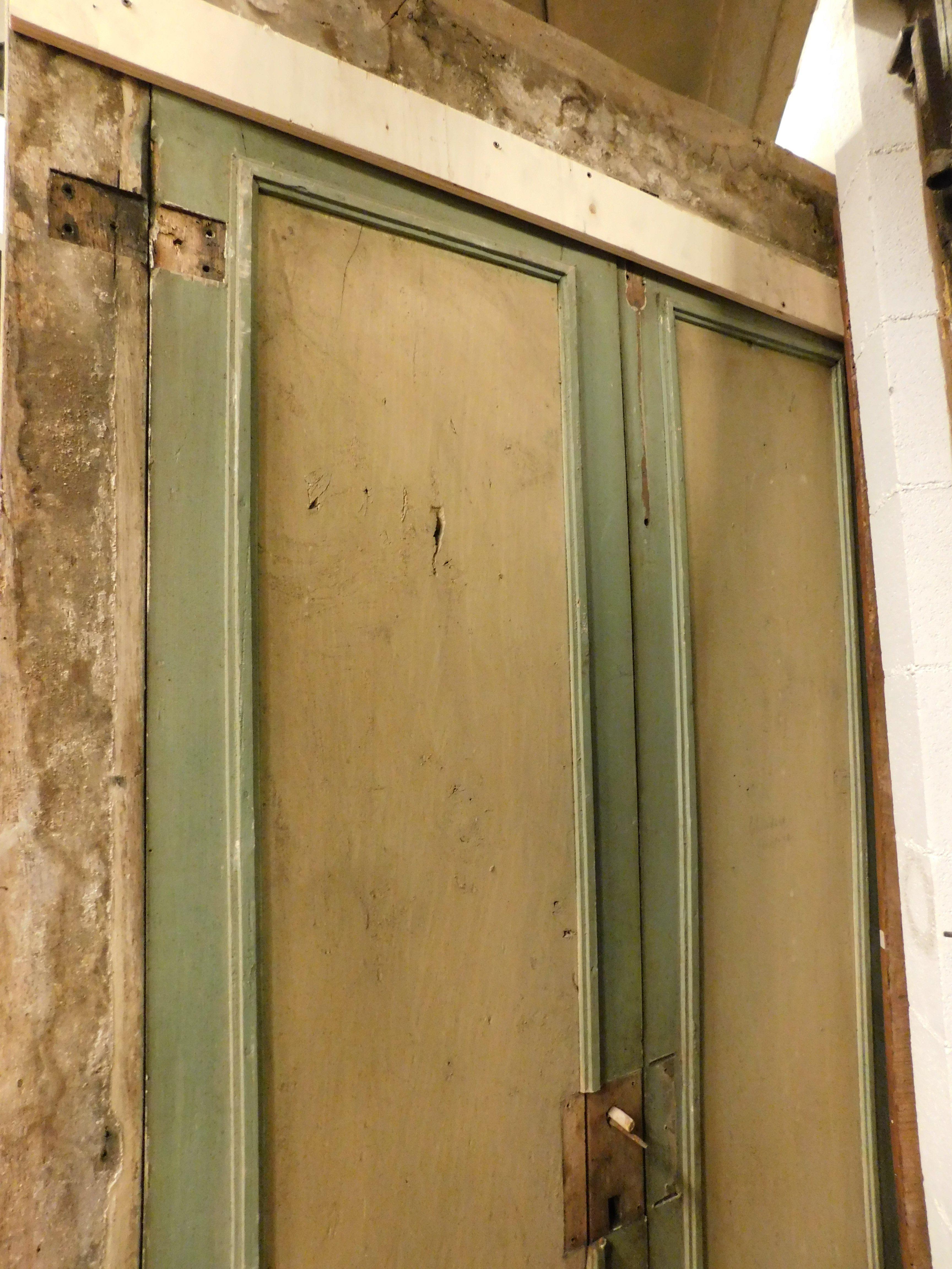 Portes doubles intérieures N.9, laquées et sculptées avec cadre d'origine, Italie en vente 13