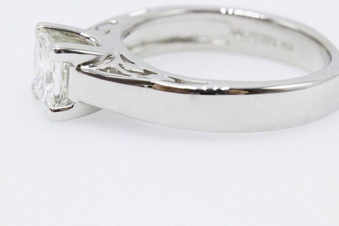 Na Hoku 1.01 CT H VS1 Princess Cut Diamond Engagement Ring 18K White Gold 1