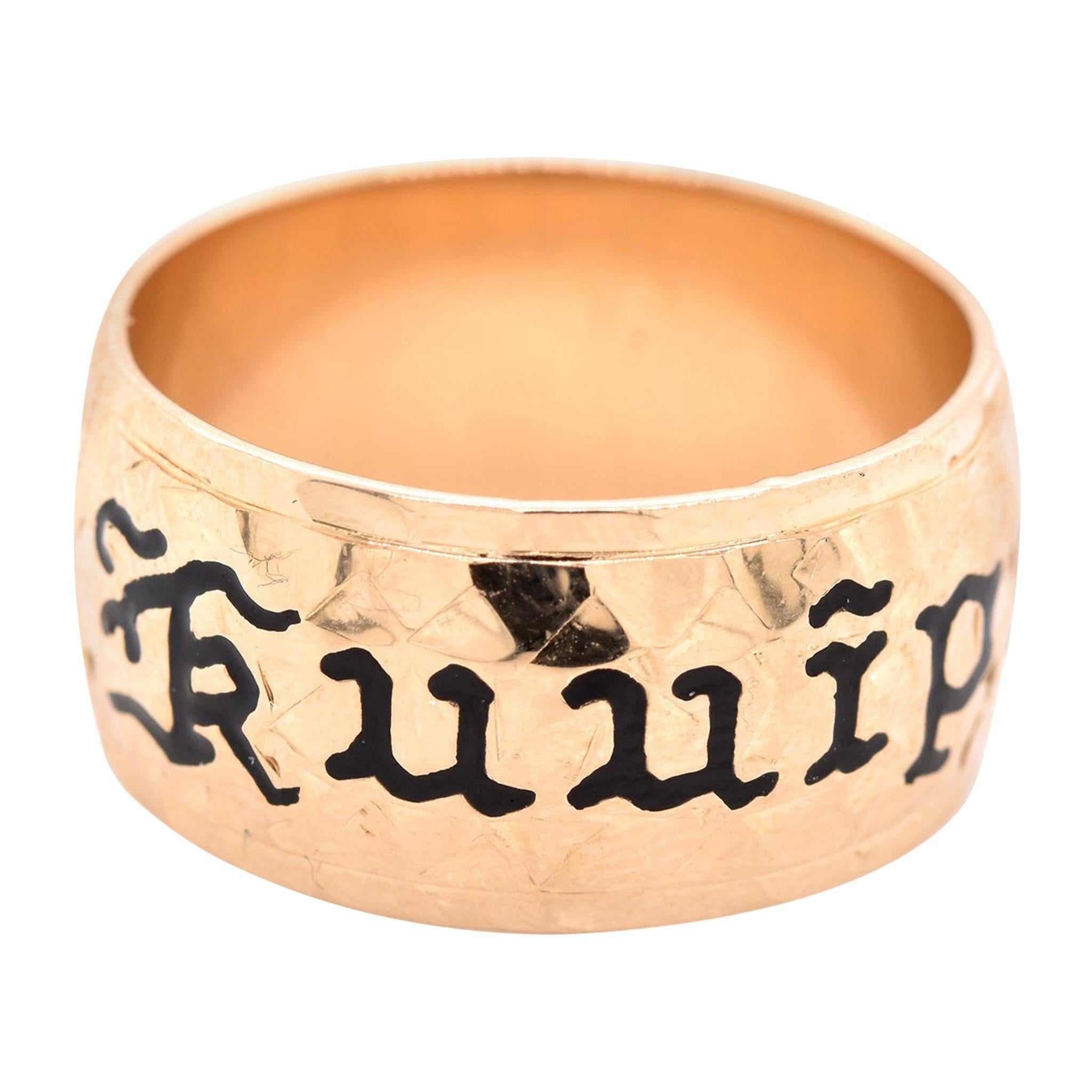 Na Hoku 14 Karat Yellow Gold “Kuuipo” Hawaiian Band