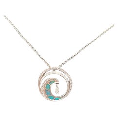 Na Hoku Ultimate Wave Schimmernder Opal- und Diamant-Anhänger