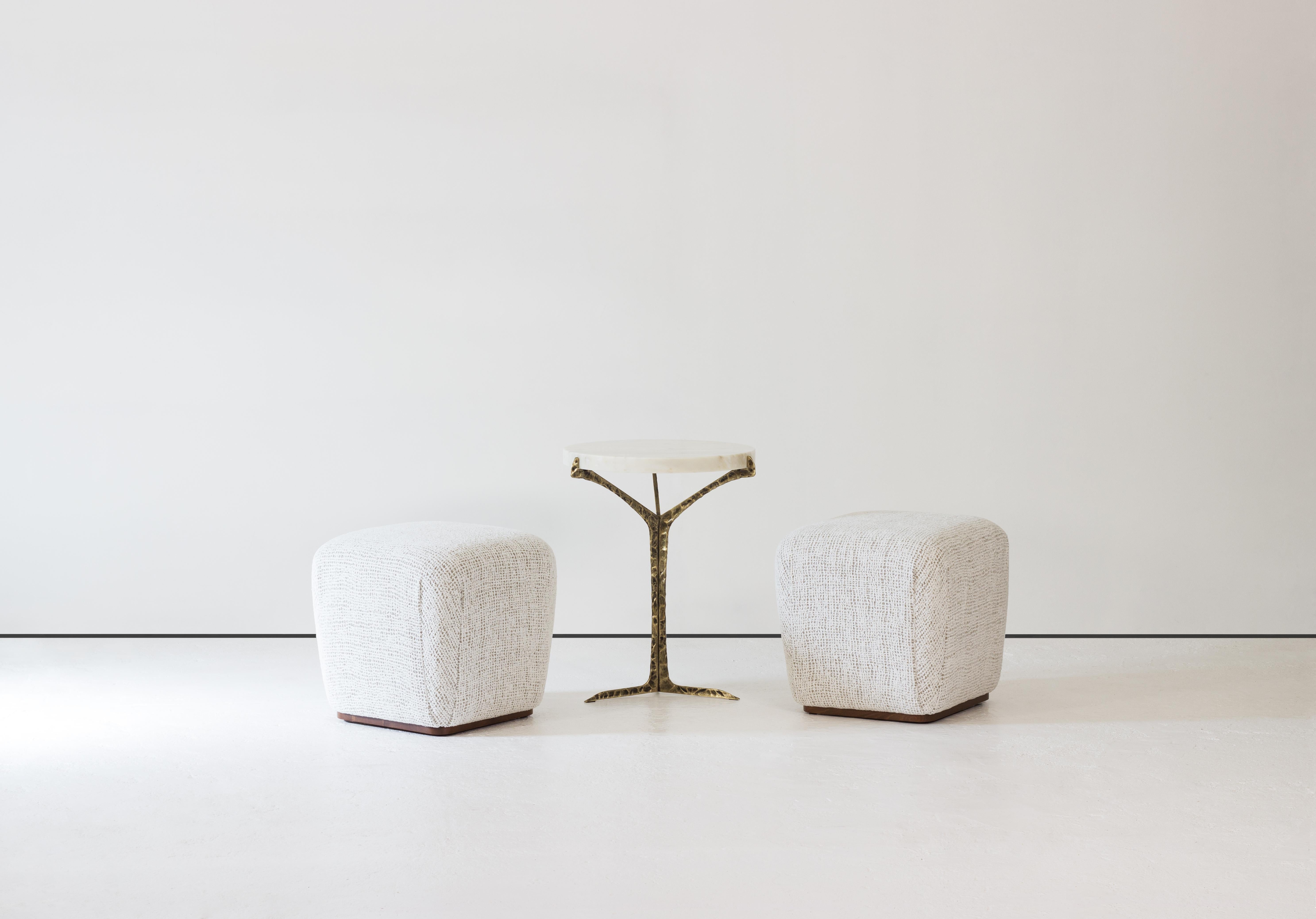 Portuguese Na Pali Stool, Grid & Walnut, InsidherLand by Joana Santos Barbosa For Sale