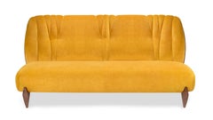 Modern Na Pali Three-Seat Sofa, Walnut, InsidherLand by Joana Santos Barbosa