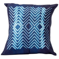 NAAMI  Shibori Silk Pillow in Indigo