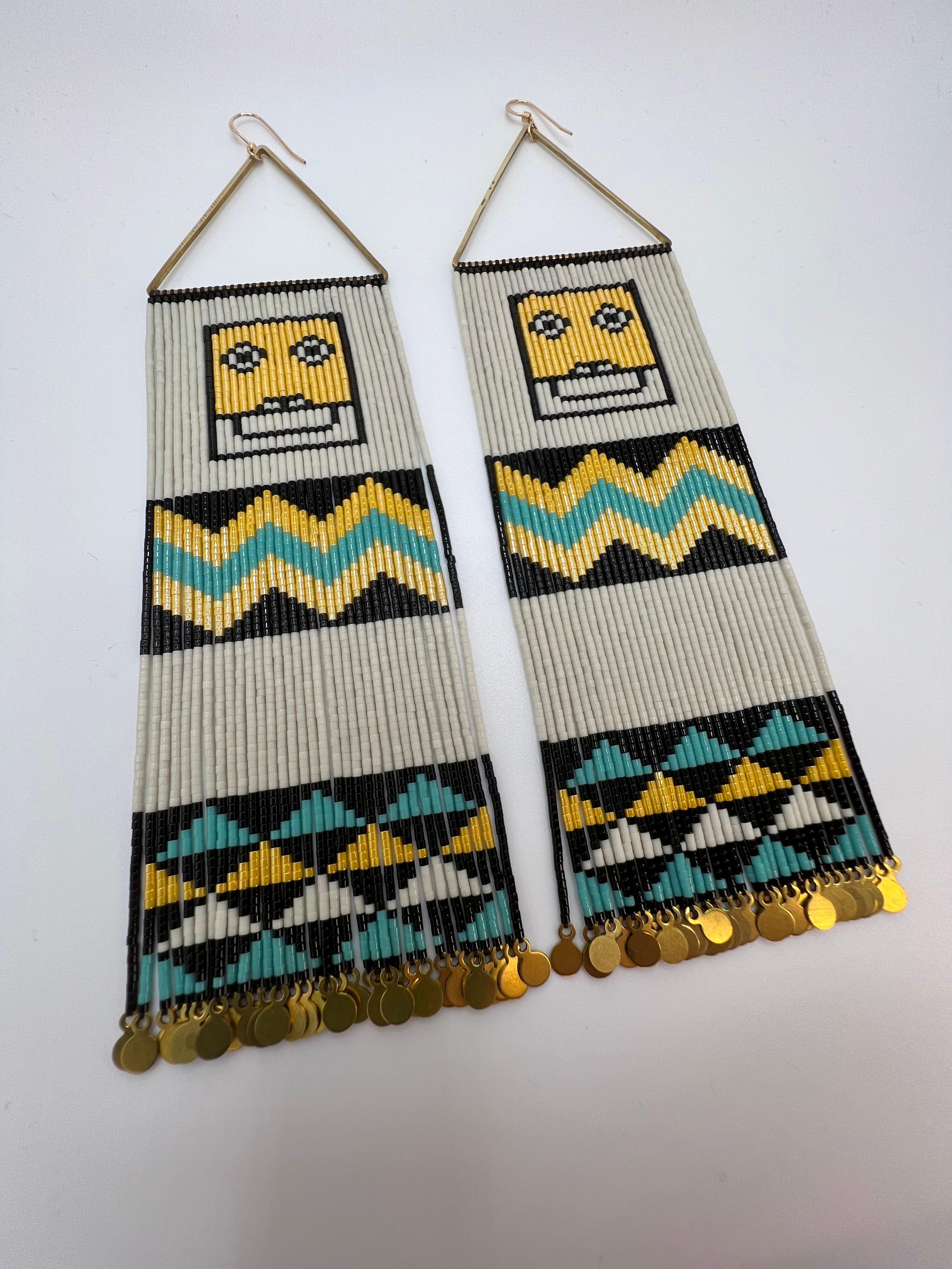 Naaxiin Ghost Face Beaded Earrings For Sale at 1stDibs ghostface