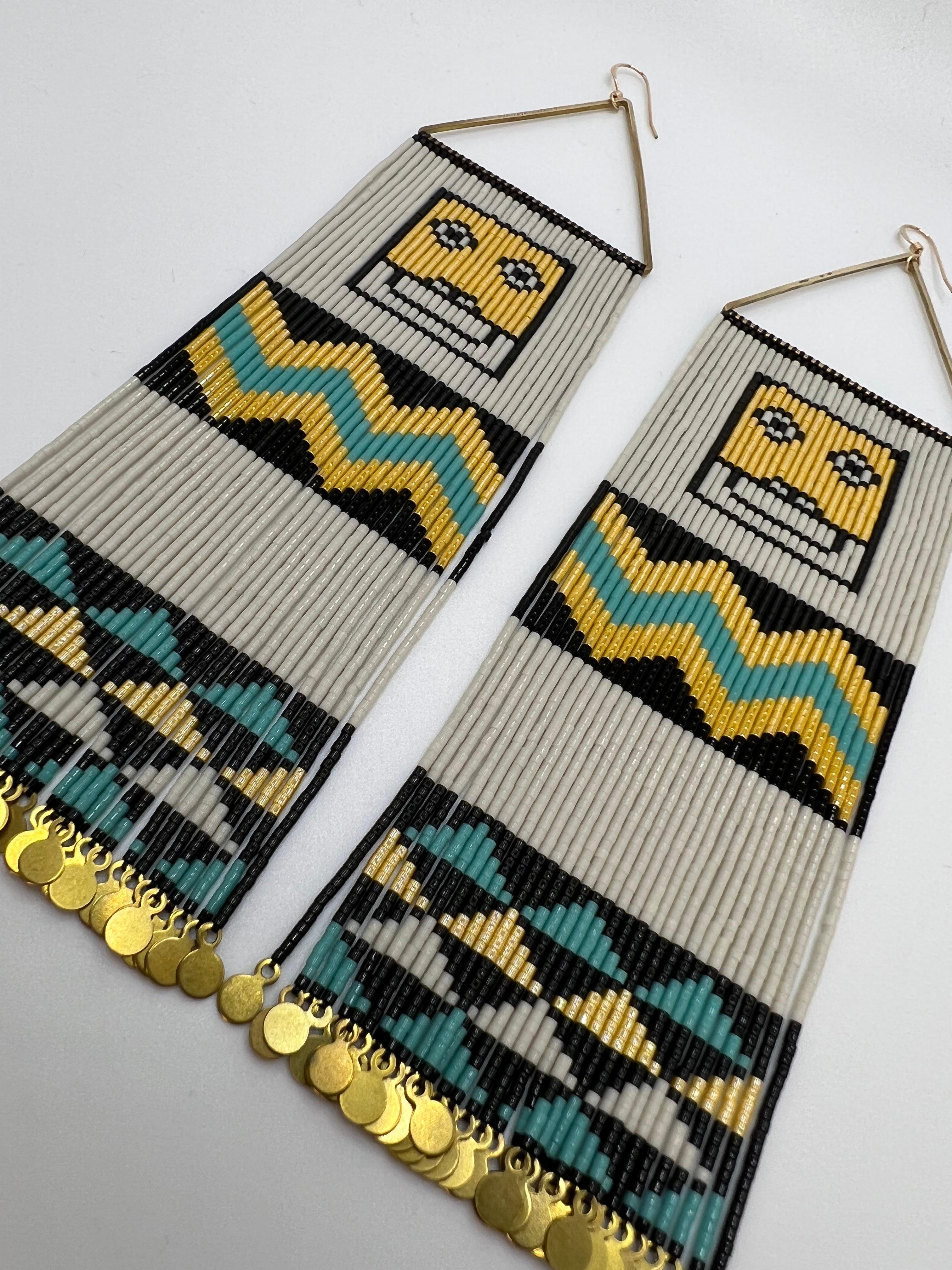 Naaxiin Ghost Face Beaded Earrings For Sale at 1stDibs ghostface