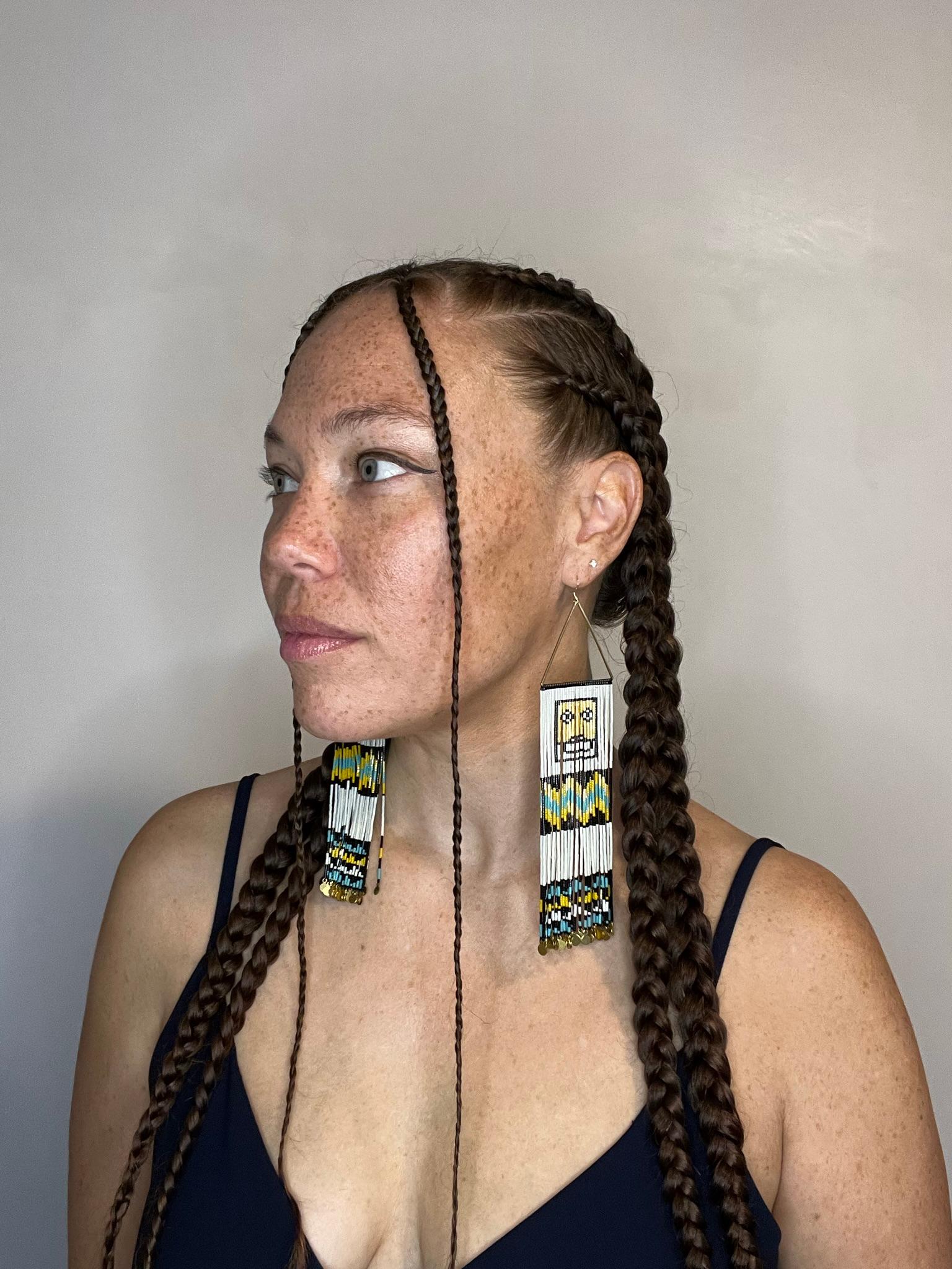 Naaxiin Ghost Face Beaded Earrings For Sale at 1stDibs ghostface