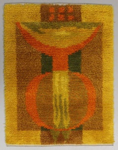 NAB Wool Carpet, Rug Yellow/Brown, by Assar Andersson