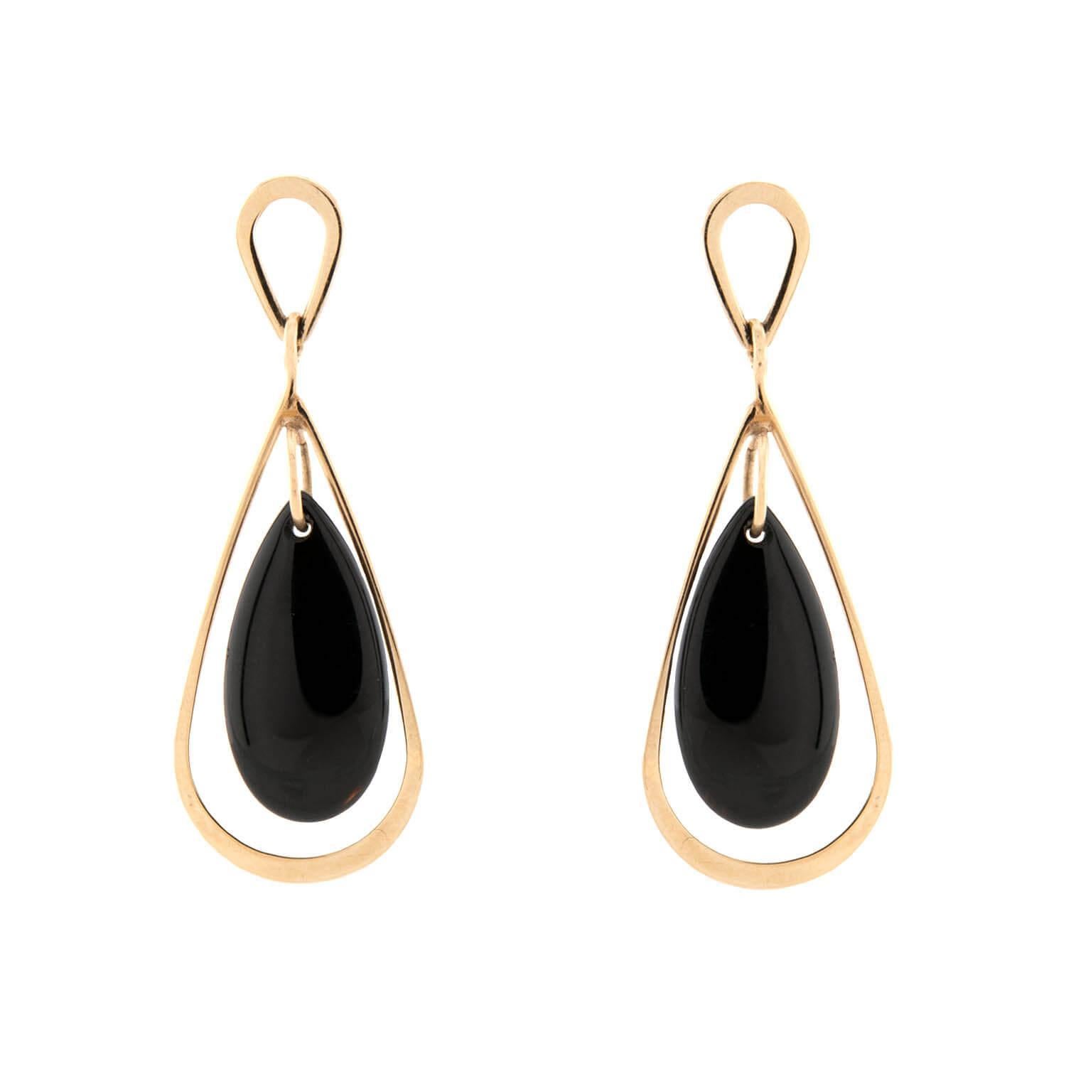 Orecchini a goccia con onice 14k NABCO Estate in vendita