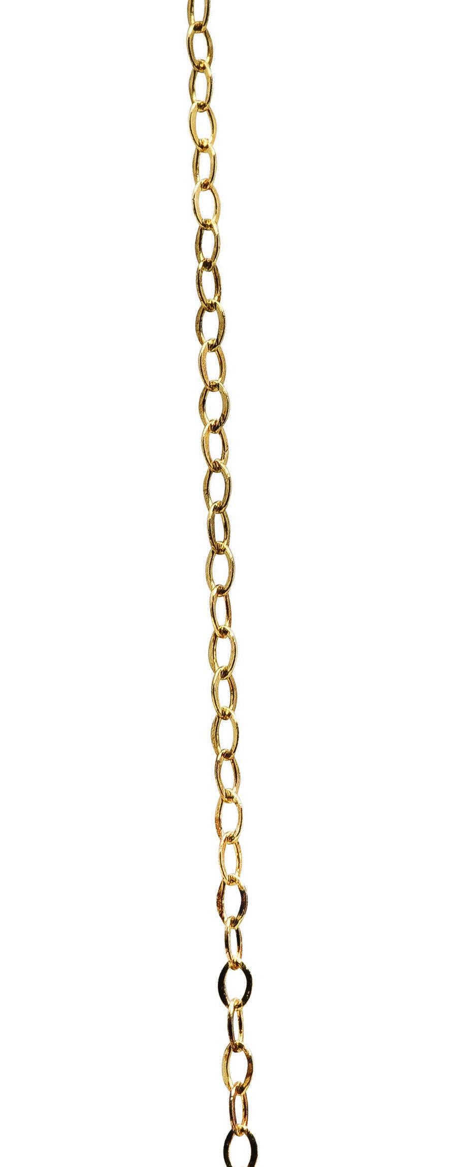 Nabstedt Art Nouveau Citrine Pearl 14 Karat Gold Pendant Necklace 3