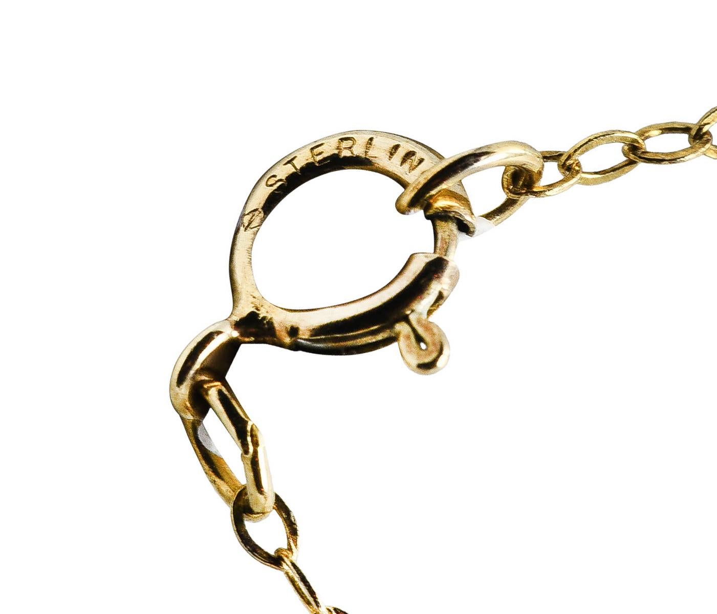 Nabstedt Art Nouveau Citrine Pearl 14 Karat Gold Pendant Necklace 4