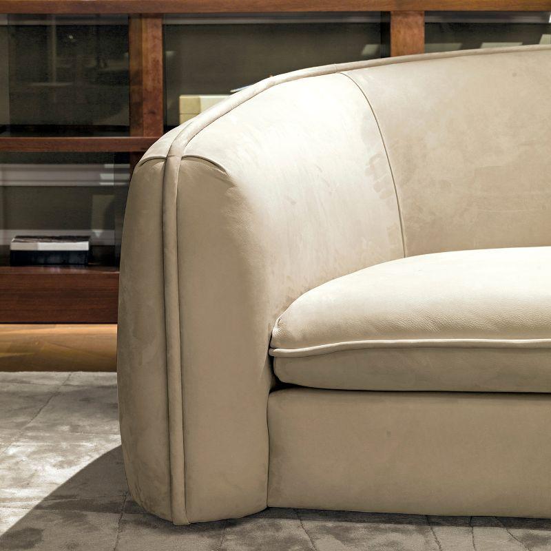 Italian Nabuk Leather Sofa For Sale