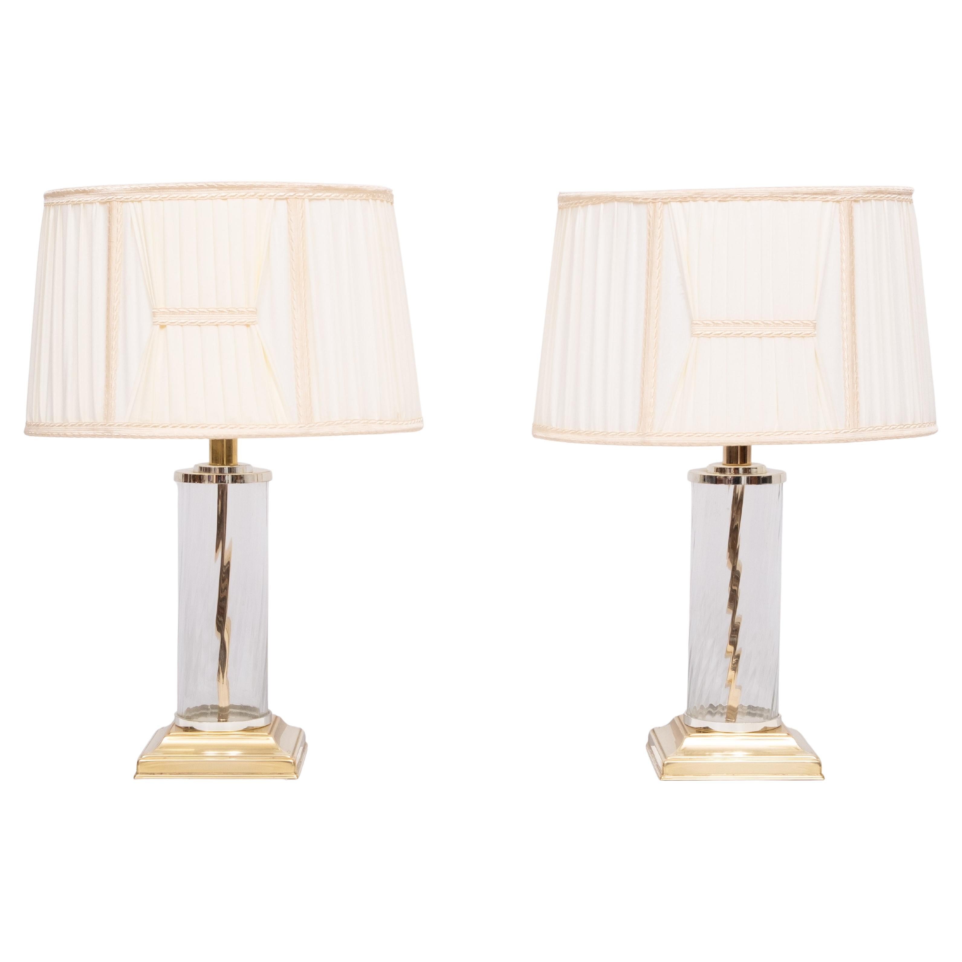 Nachmann Luchten  set di lampade da tavolo Hollywood Regency anni '70